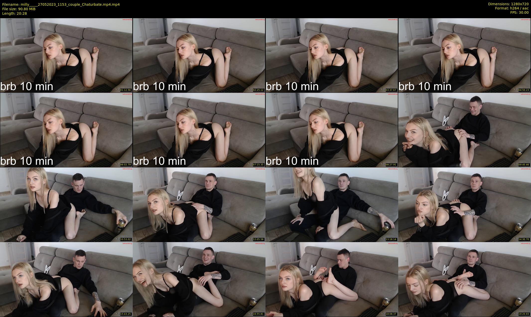milly____ — 21 minute Chaturbate couple cam show recording, 720p, May 27, 2023