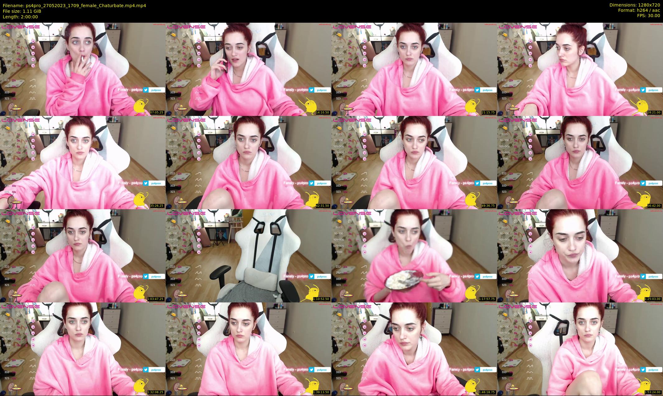 ps4pro — 120 minute Chaturbate female cam show recording, 720p, May 27, 2023