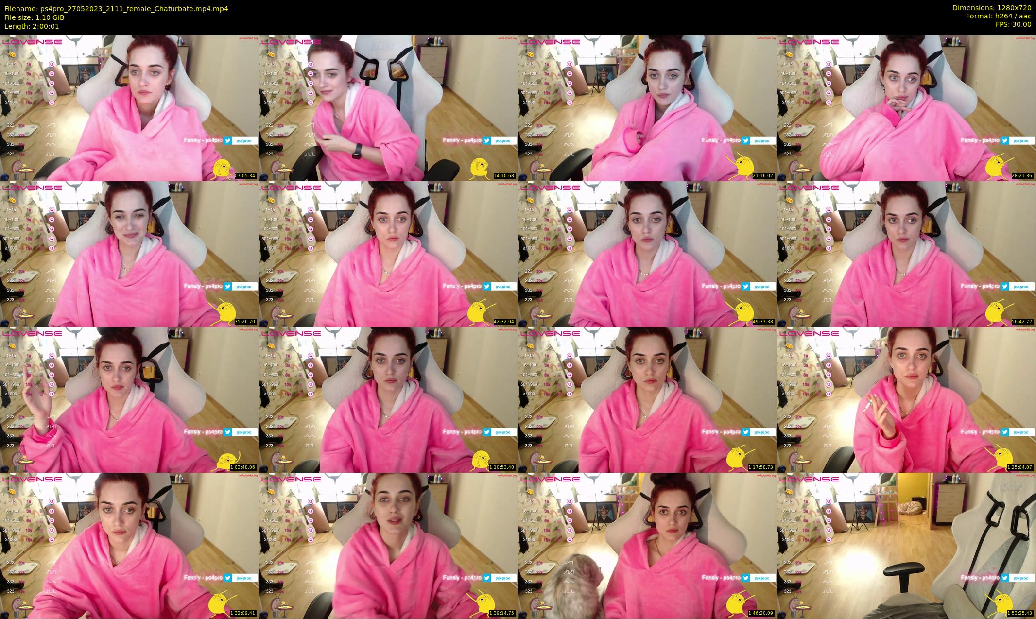 ps4pro — 121 minute Chaturbate female cam show recording, 720p, May 27, 2023