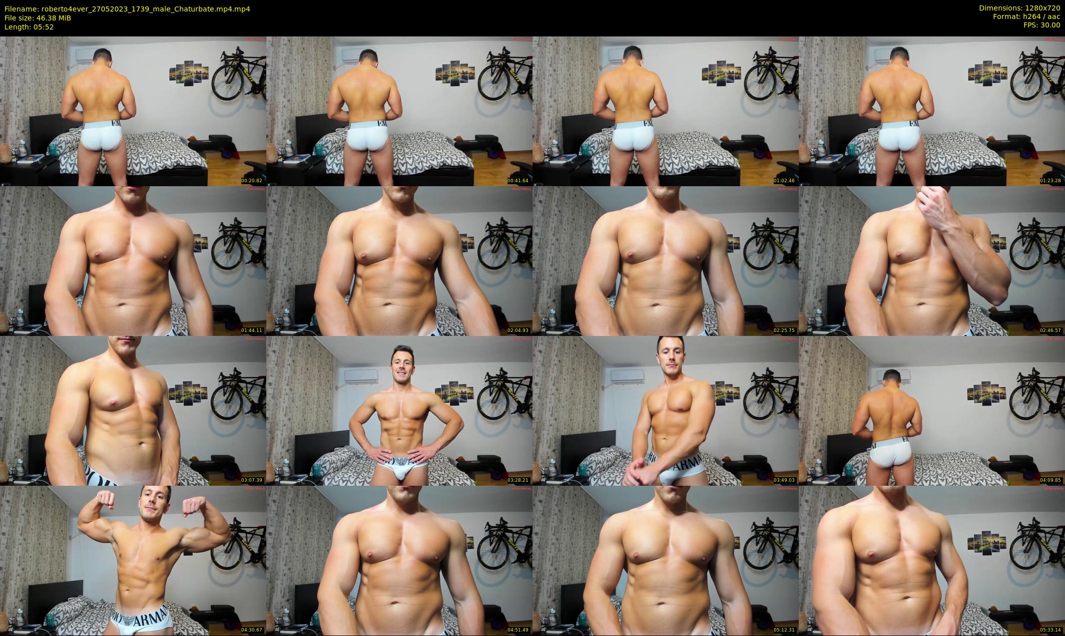 roberto4ever — 6 minute Chaturbate male cam show recording, 720p, May 27, 2023