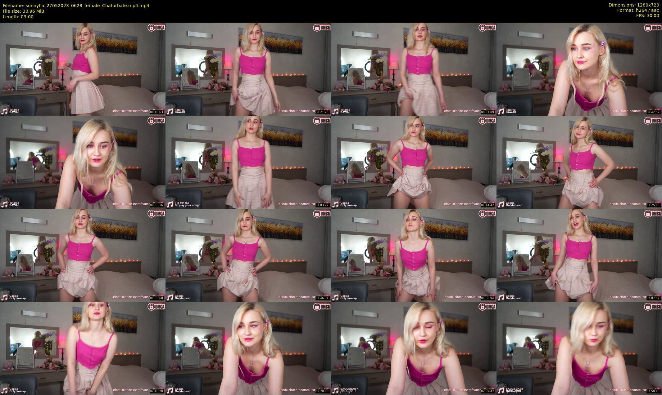 sunnyfia — 3 minute Chaturbate female cam show recording, 720p, May 27, 2023