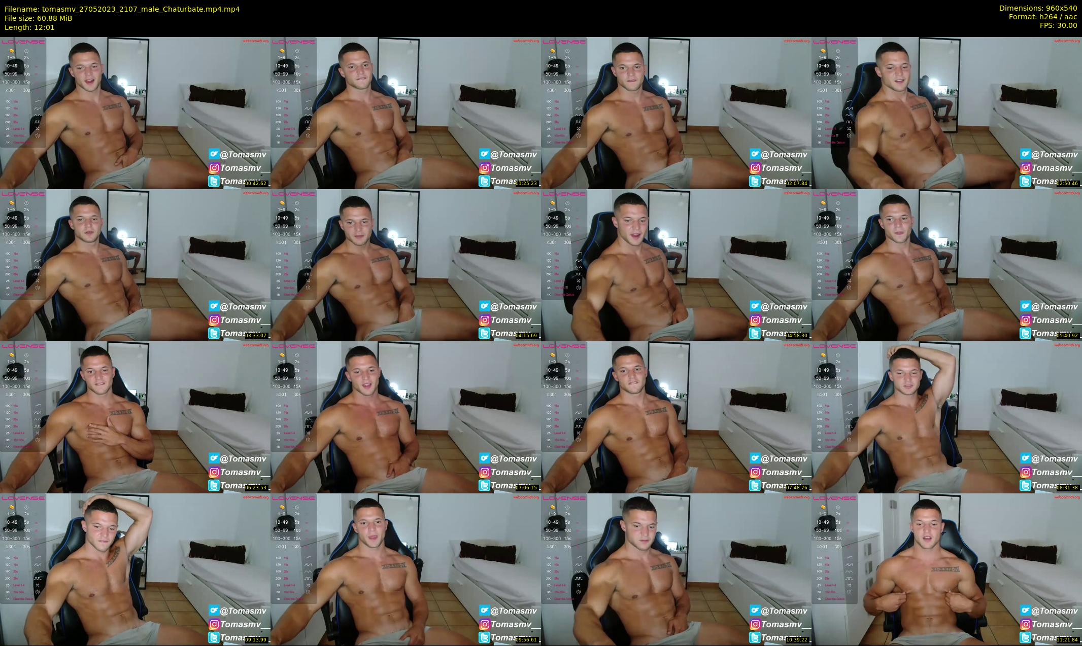 tomasmv — 13 minute Chaturbate male cam show recording, 480p, May 27, 2023