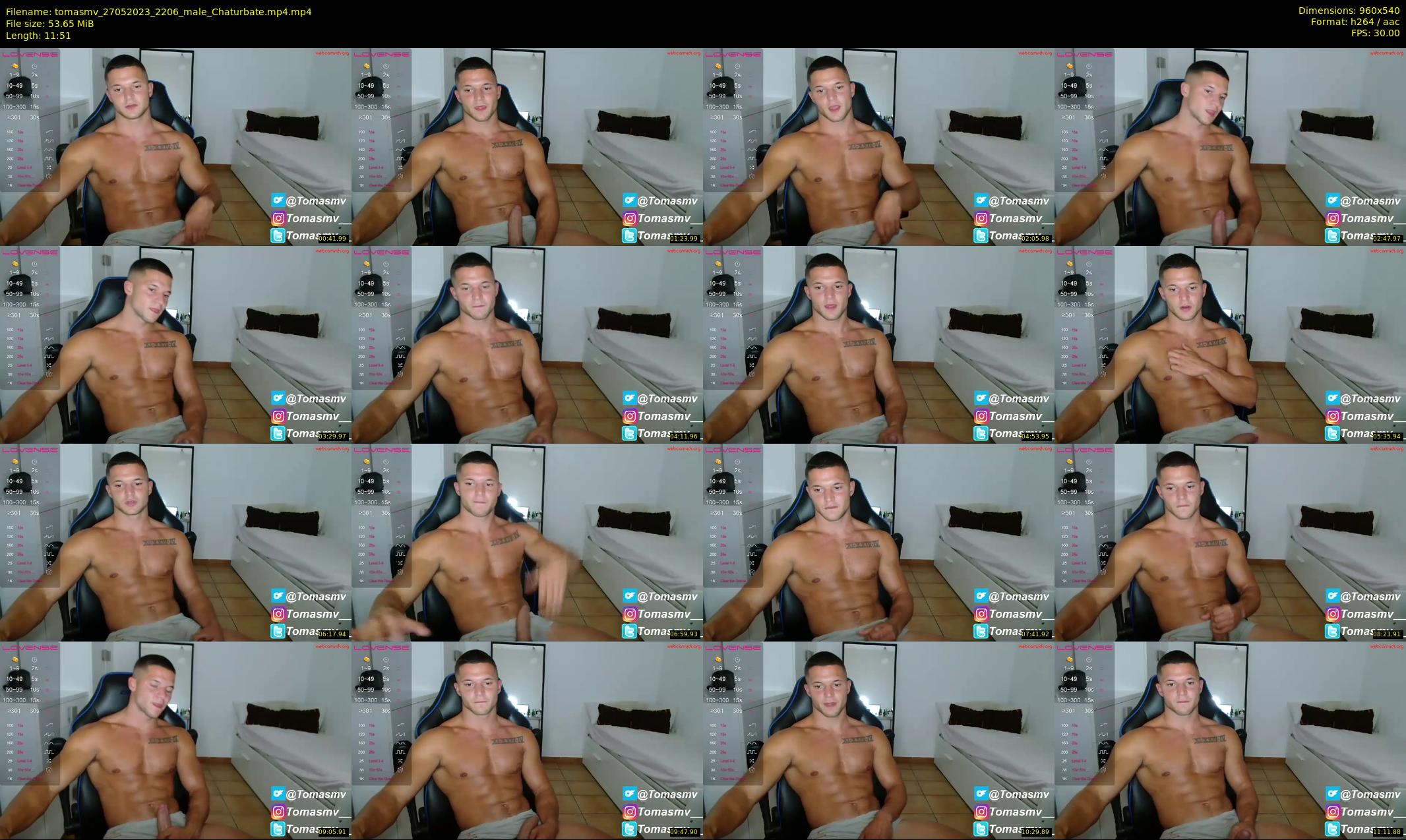 tomasmv — 12 minute Chaturbate male cam show recording, 480p, May 27, 2023