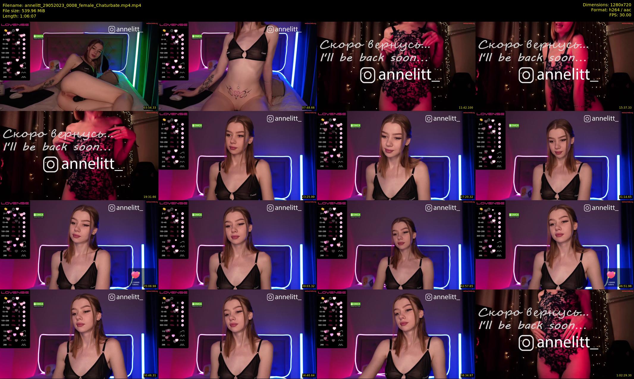 annelitt — 67 minute Chaturbate female cam show recording, 720p, May 29, 2023