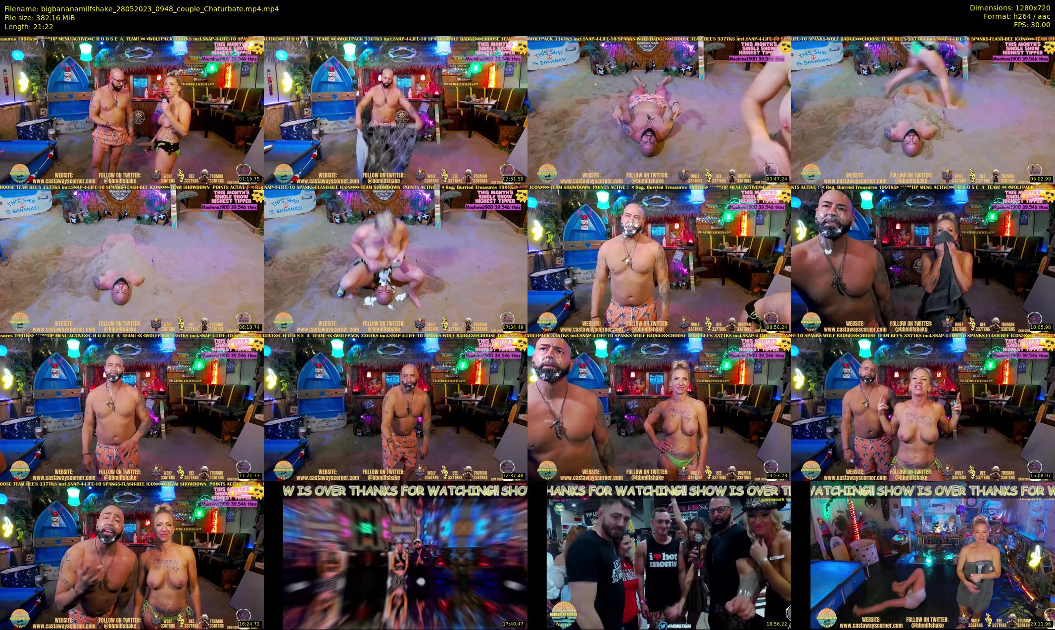 bigbananamilfshake — 22 minute Chaturbate couple cam show recording, 720p, May 28, 2023