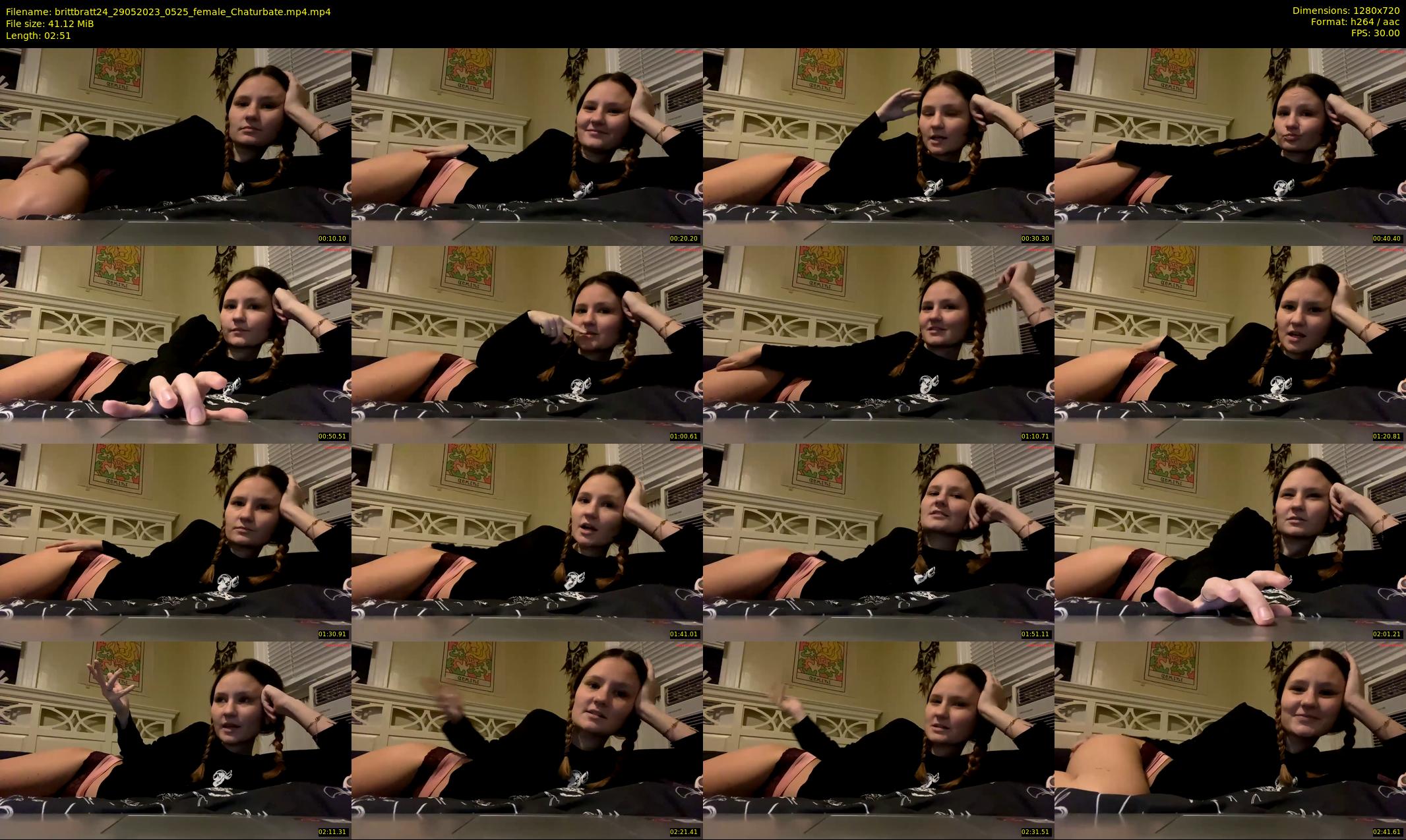 brittbratt24 — 3 minute Chaturbate female cam show recording, 720p, May 29, 2023
