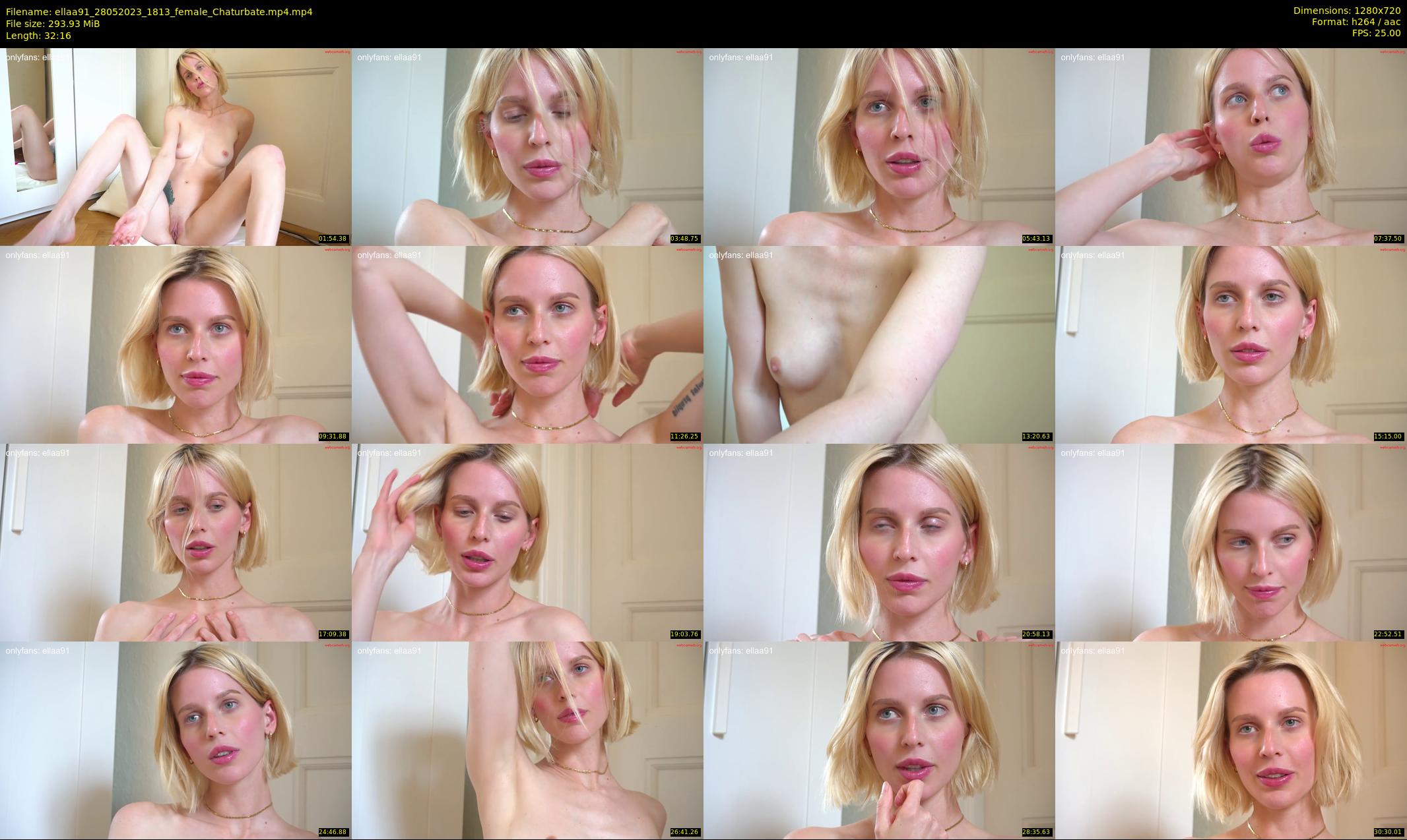 ellaa91 — 33 minute Chaturbate female cam show recording, 720p, May 28, 2023