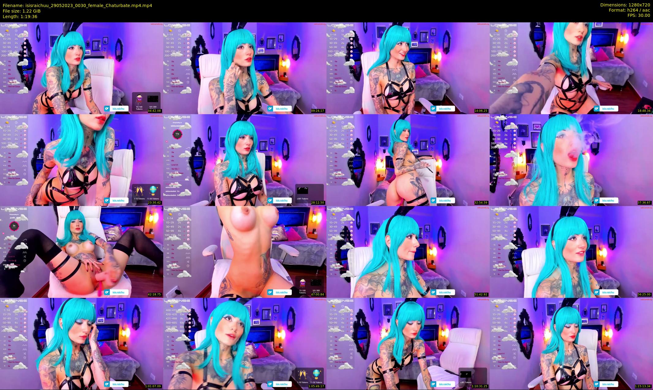 isisraichuu — 80 minute Chaturbate female cam show recording, 720p, May 29, 2023