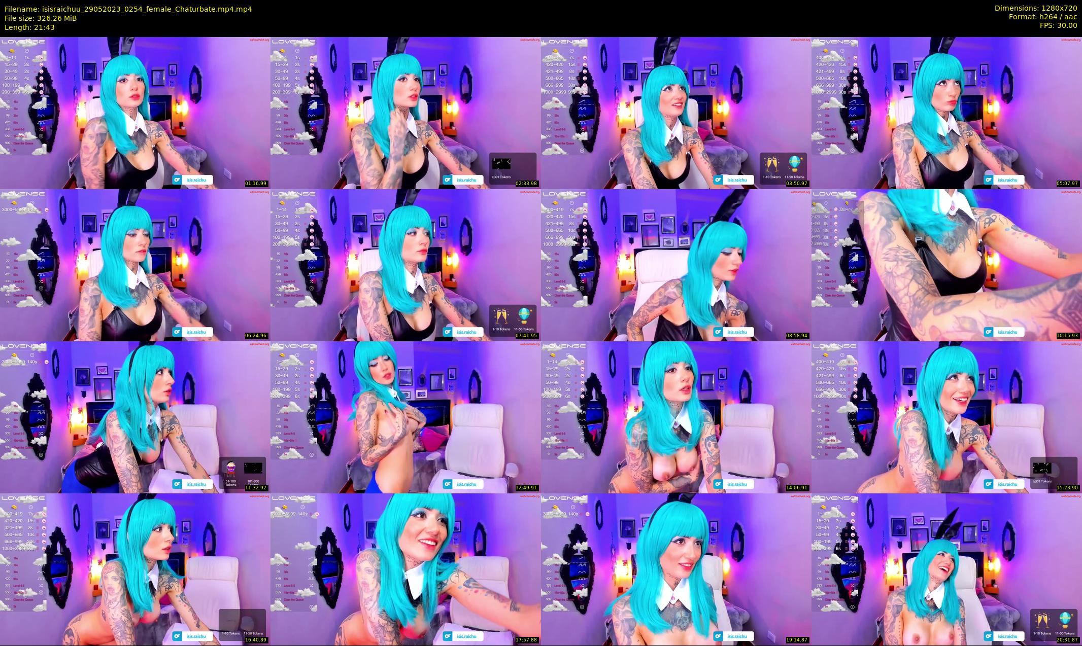 isisraichuu — 22 minute Chaturbate female cam show recording, 720p, May 29, 2023
