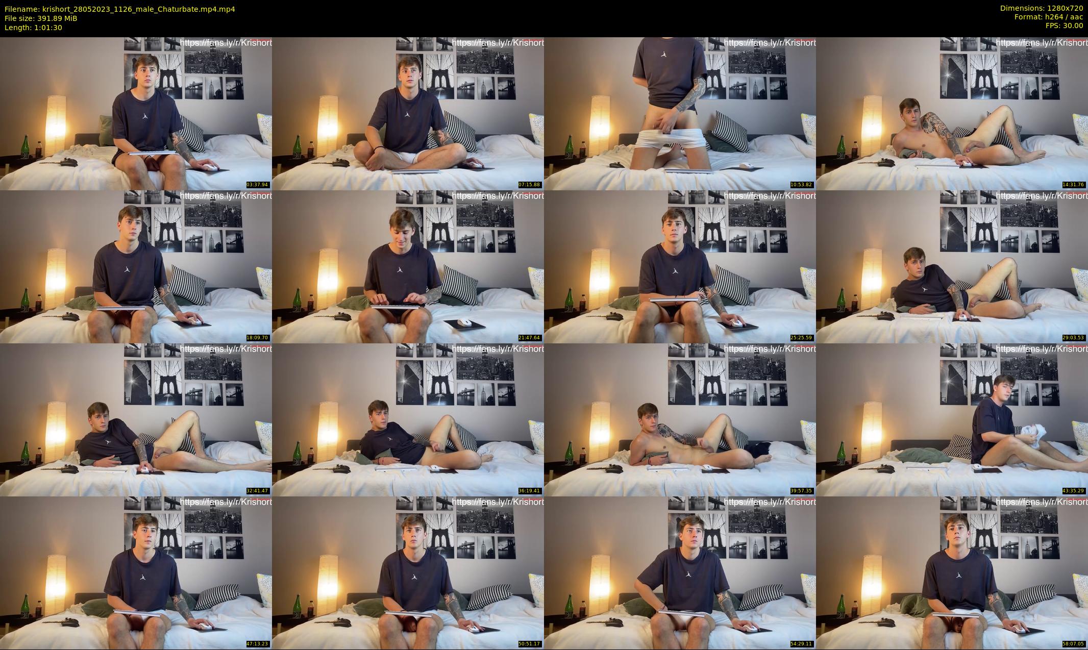 krishort — 62 minute Chaturbate male cam show recording, 720p, May 28, 2023