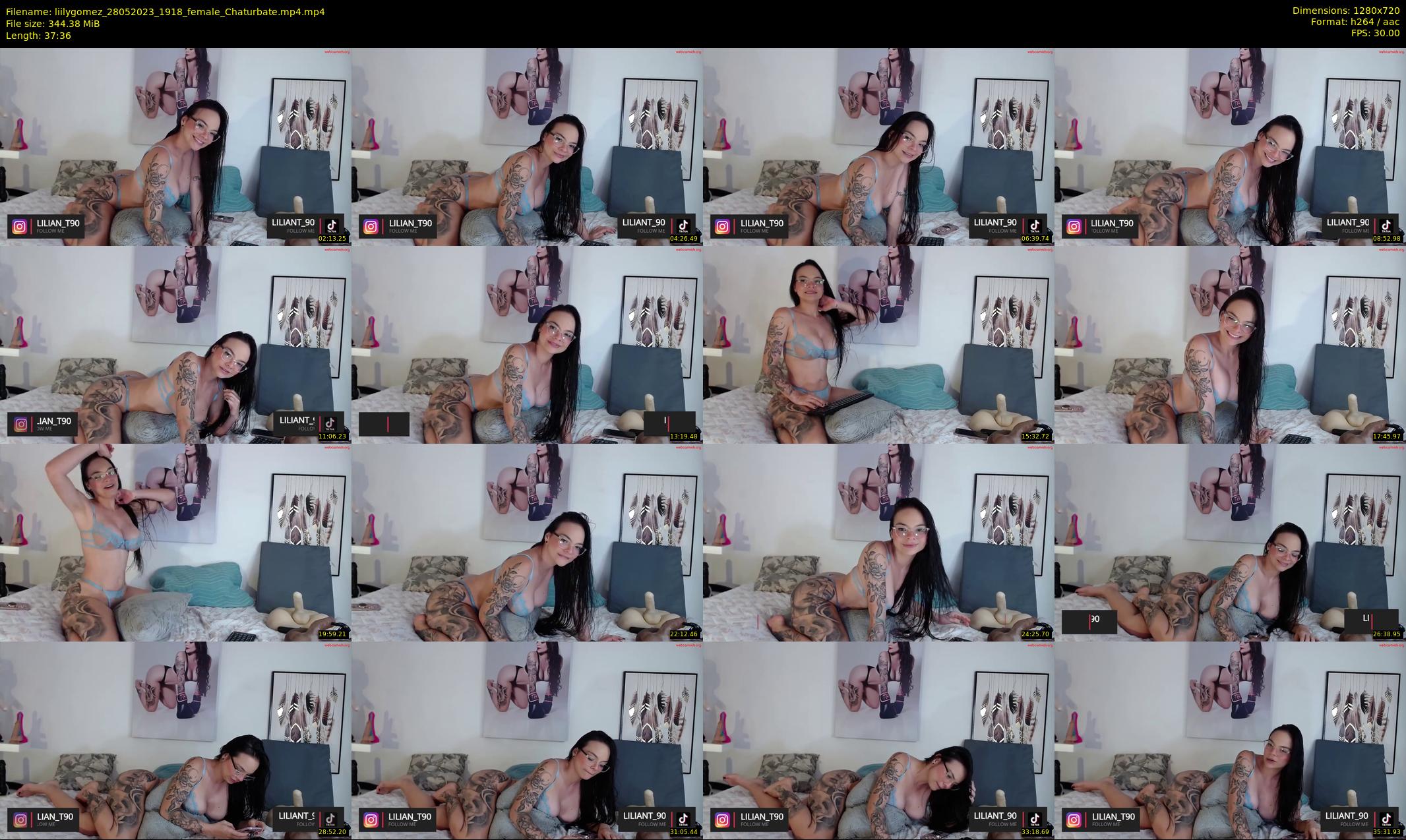 liilygomez — 38 minute Chaturbate female cam show recording, 720p, May 28, 2023