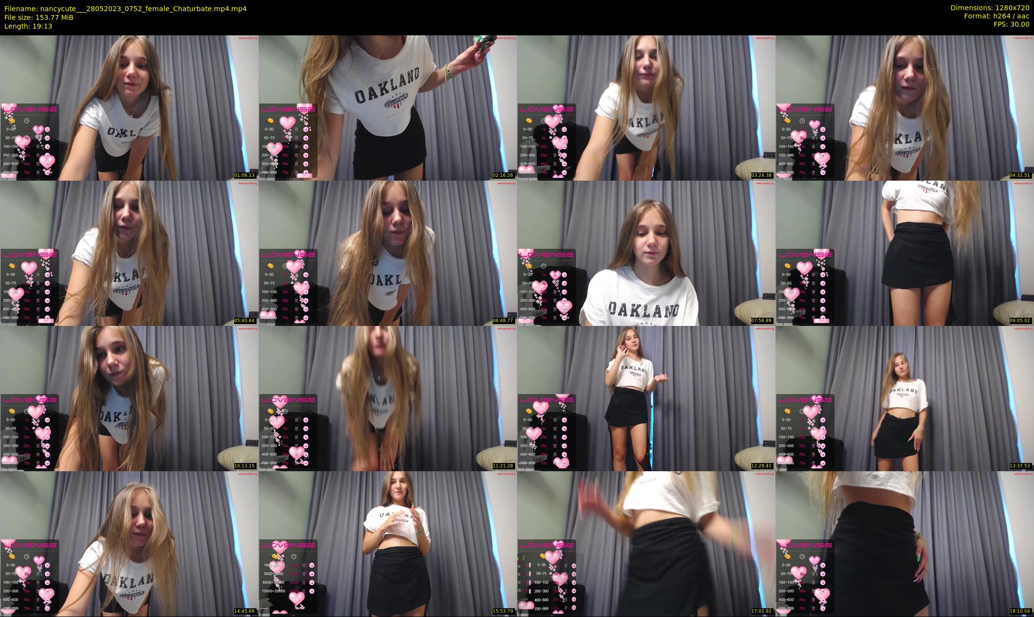nancycute__ — 20 minute Chaturbate female cam show recording, 720p, May 28, 2023