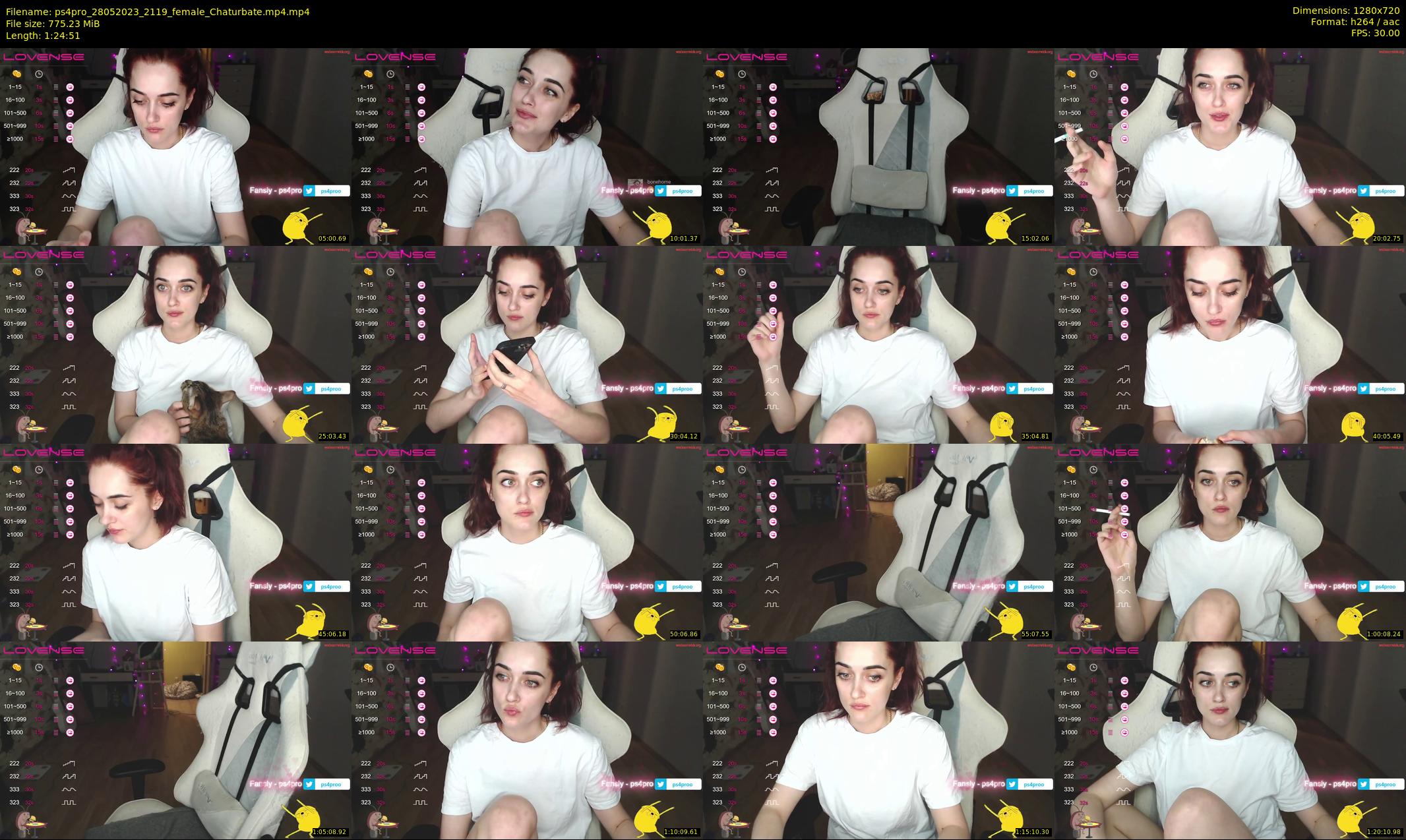 ps4pro — 85 minute Chaturbate female cam show recording, 720p, May 28, 2023