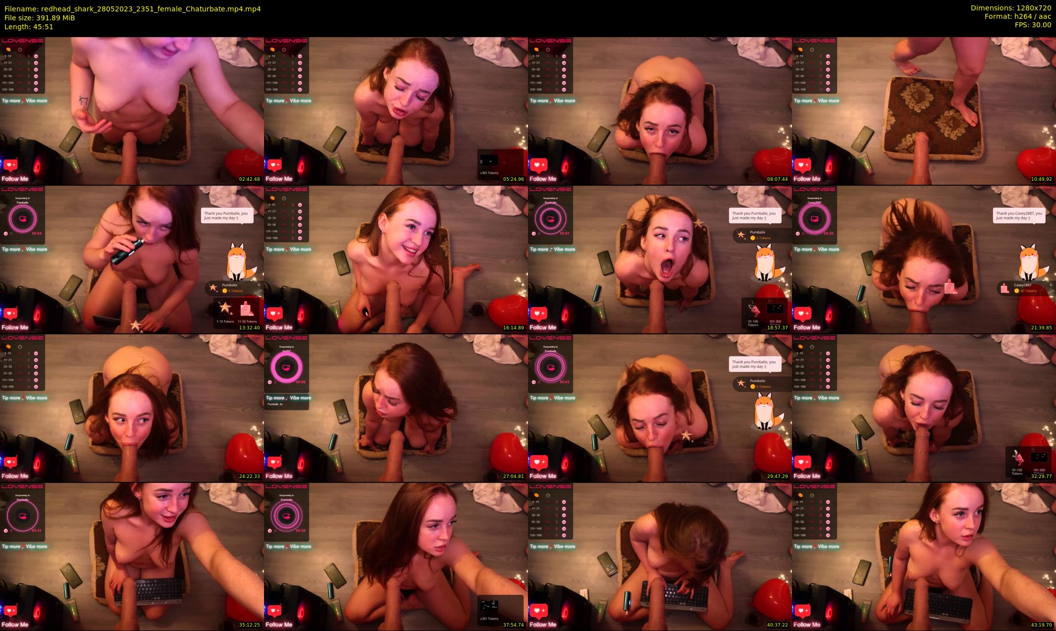 redhead_shark — 46 minute Chaturbate female cam show recording, 720p, May 28, 2023