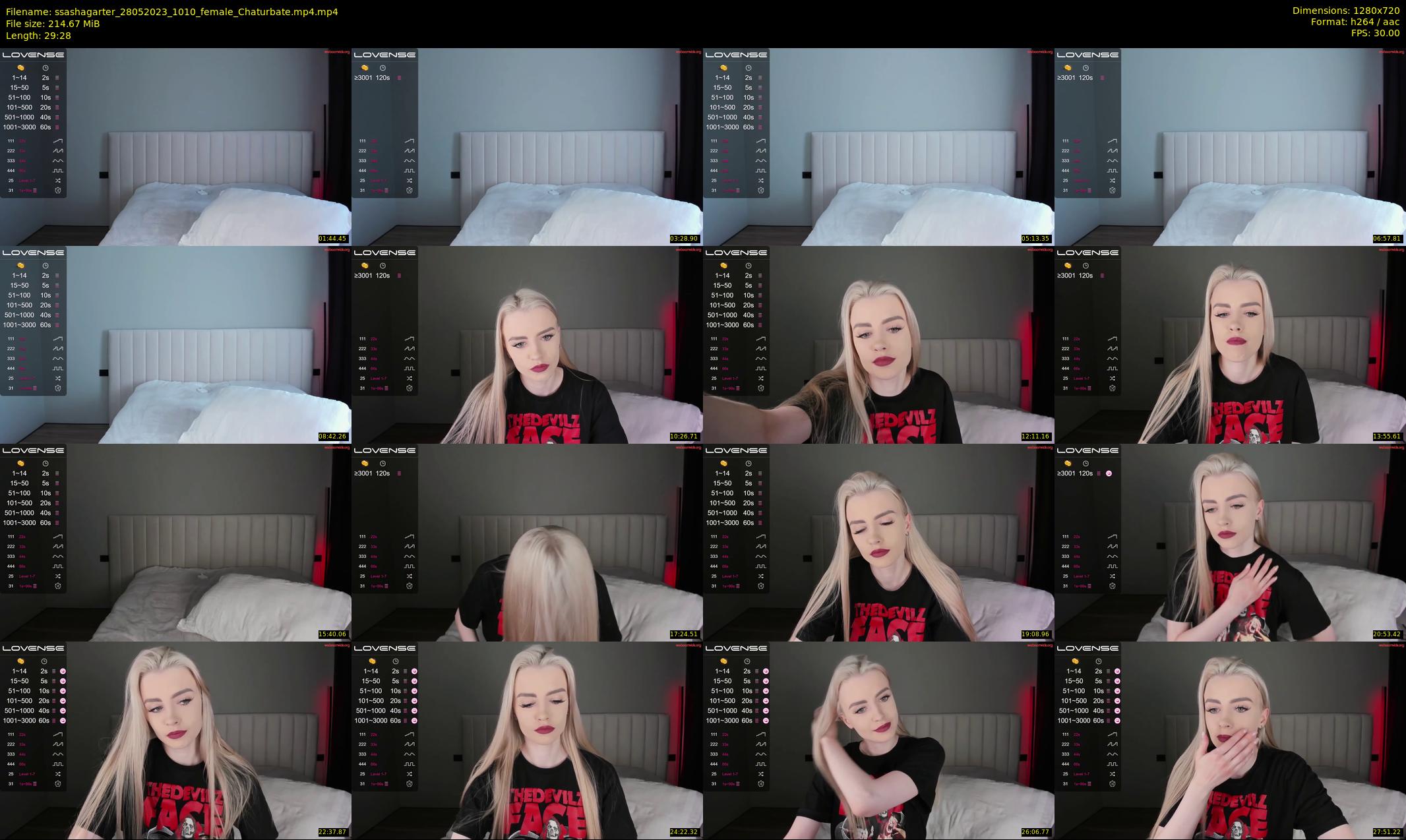 ssashagarter — 30 minute Chaturbate female cam show recording, 720p, May 28, 2023
