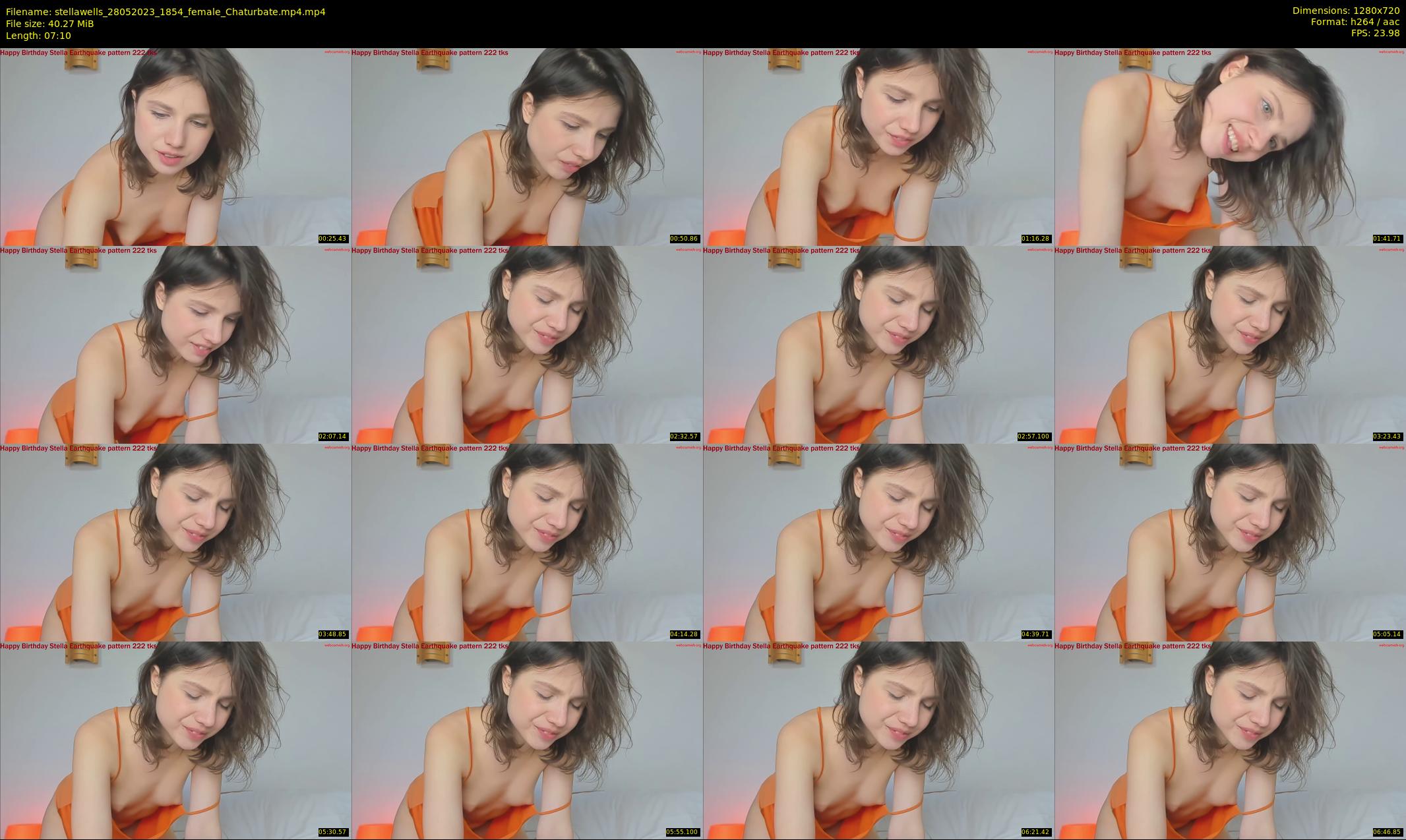 stellawells — 8 minute Chaturbate female cam show recording, 720p, May 28, 2023