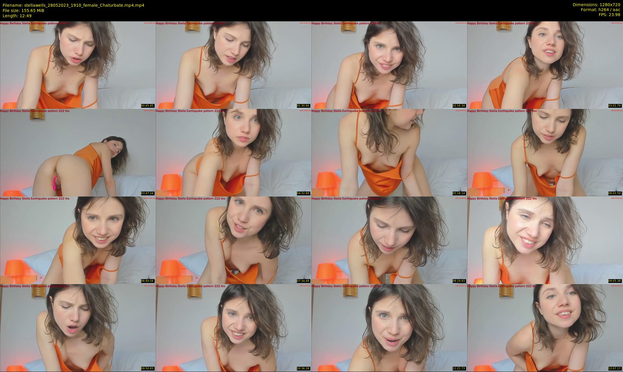 stellawells — 13 minute Chaturbate female cam show recording, 720p, May 28, 2023