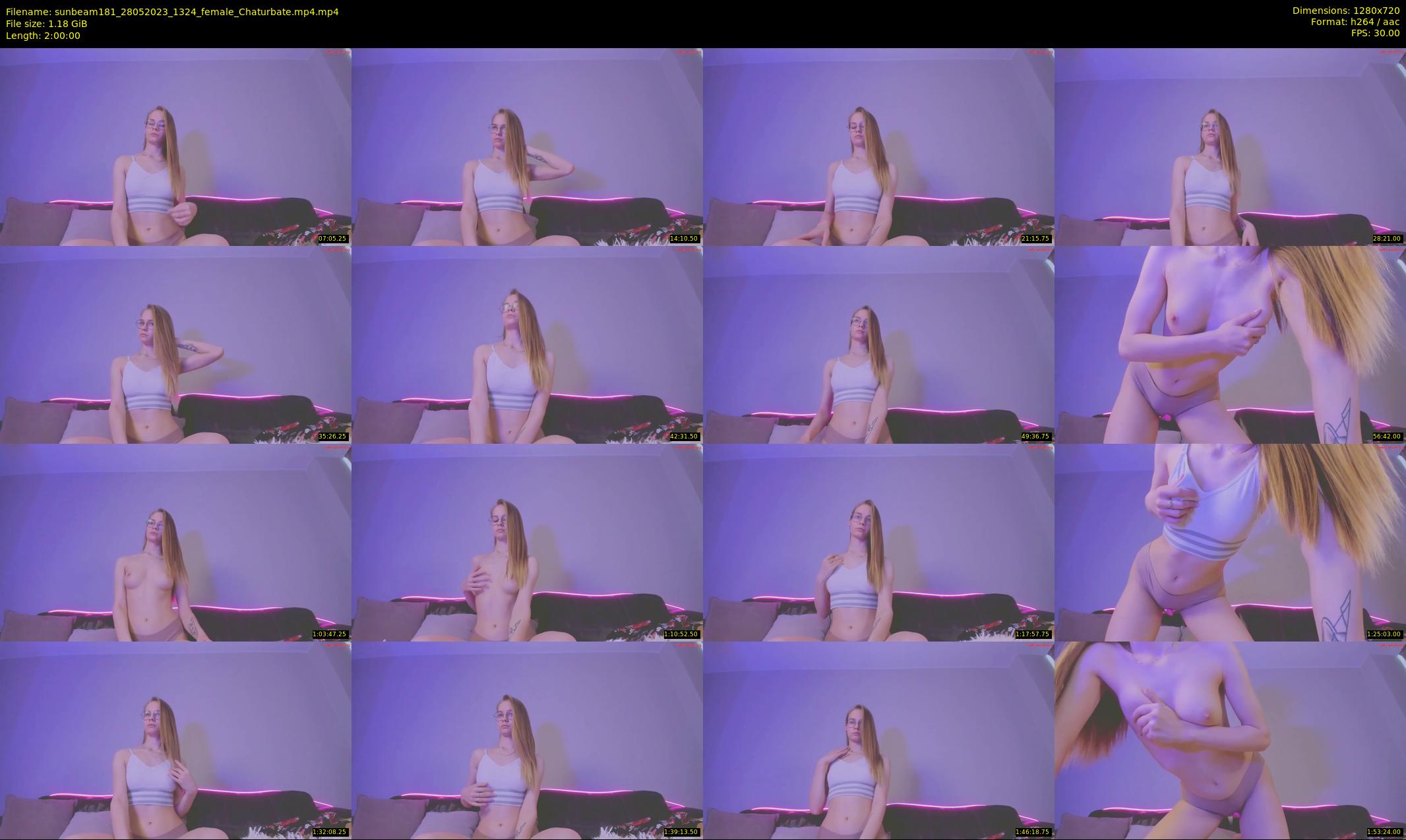 sunbeam181 — 120 minute Chaturbate female cam show recording, 720p, May 28, 2023