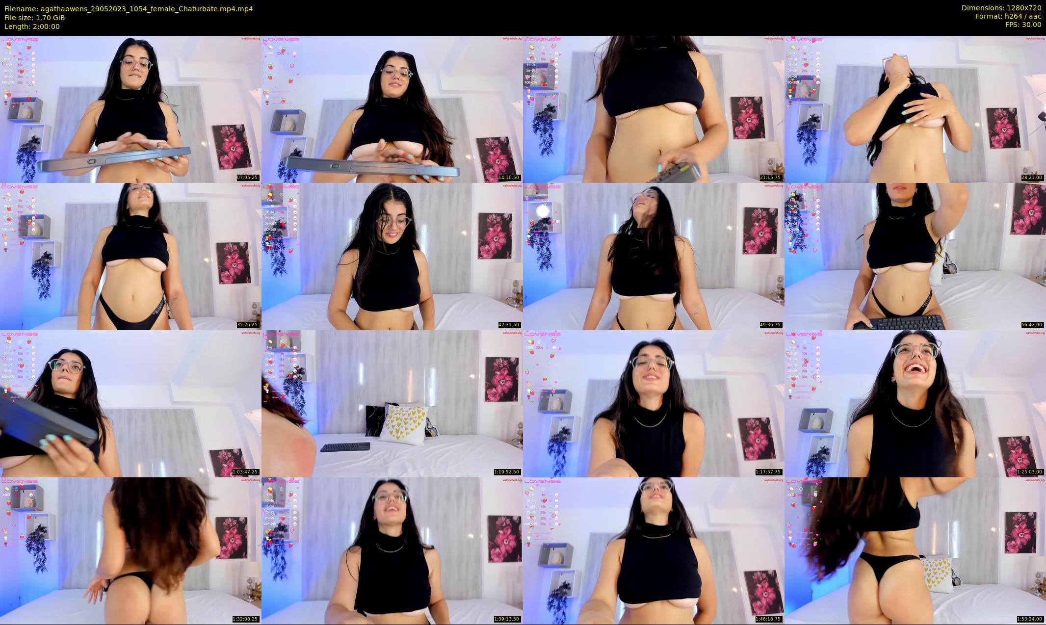agathaowens — 120 minute Chaturbate female cam show recording, 720p, May 29, 2023