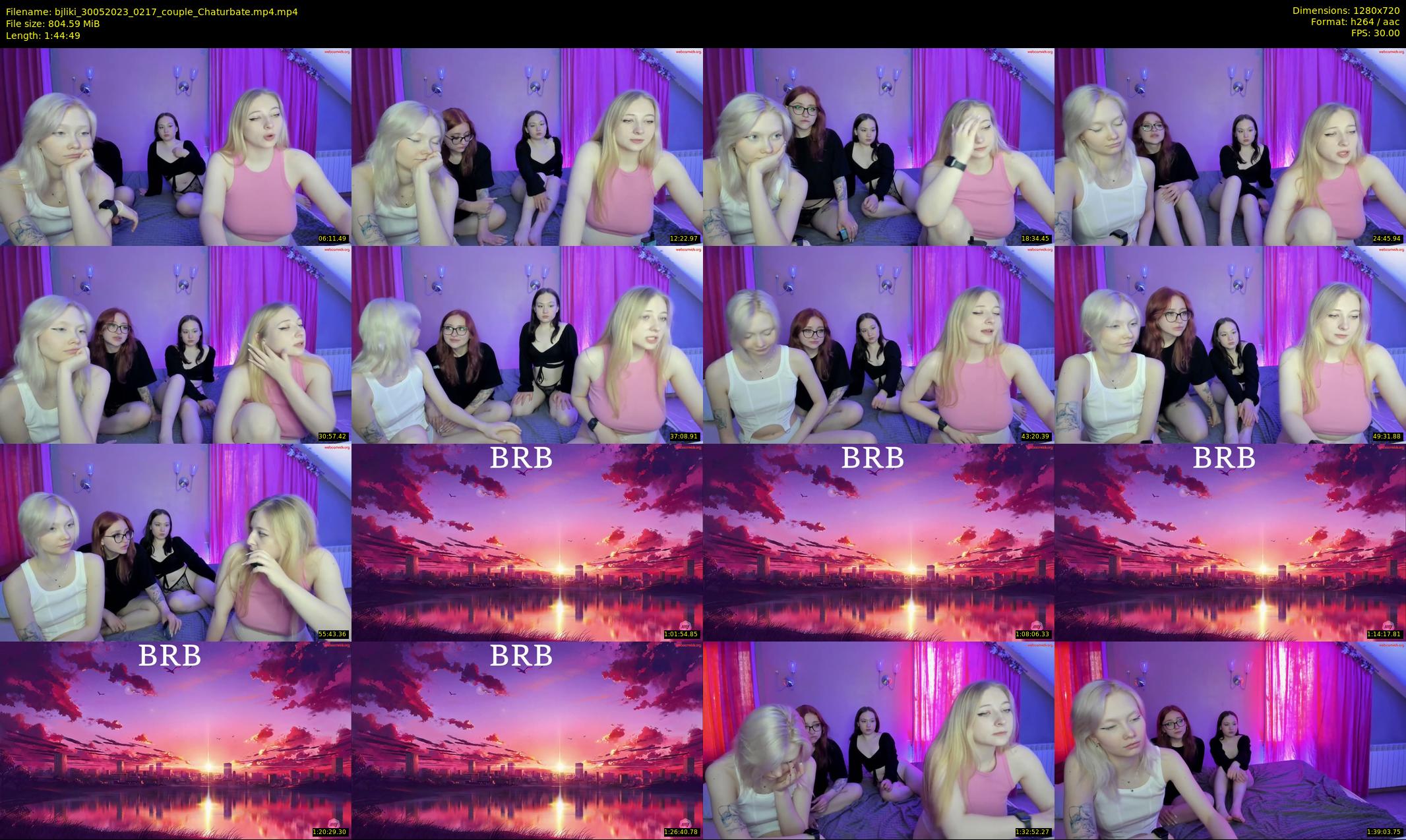 bjliki — 105 minute Chaturbate couple cam show recording, 720p, May 30, 2023