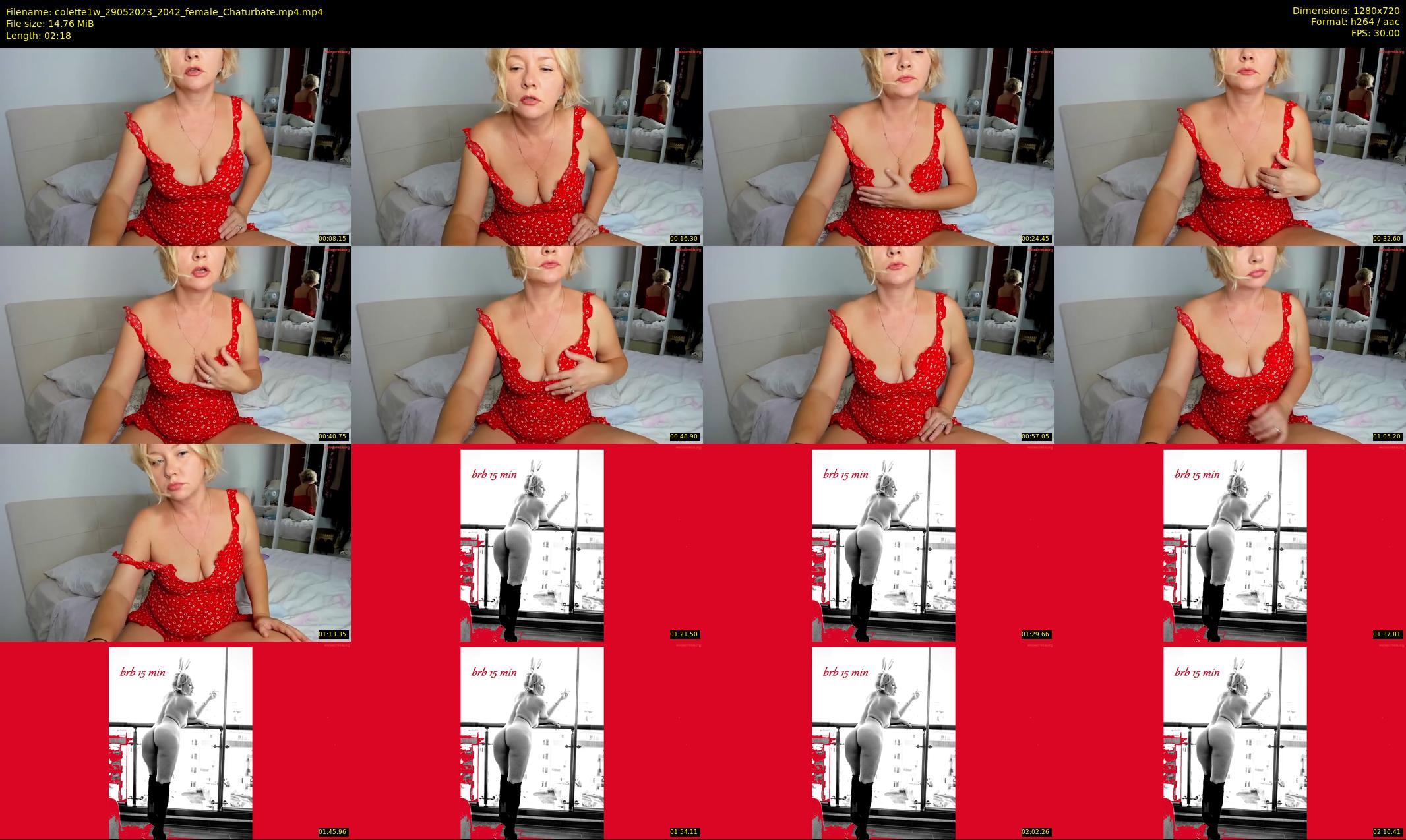 colette1w — 3 minute Chaturbate female cam show recording, 720p, May 29, 2023