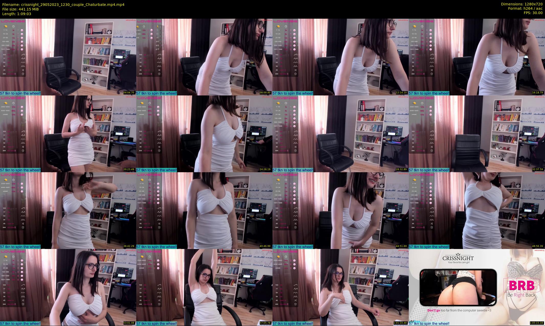 crissnight — 70 minute Chaturbate female cam show recording, 720p, May 29, 2023