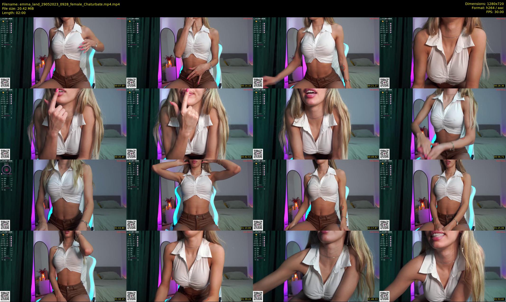 emma_land — 2 minute Chaturbate female cam show recording, 720p, May 29, 2023