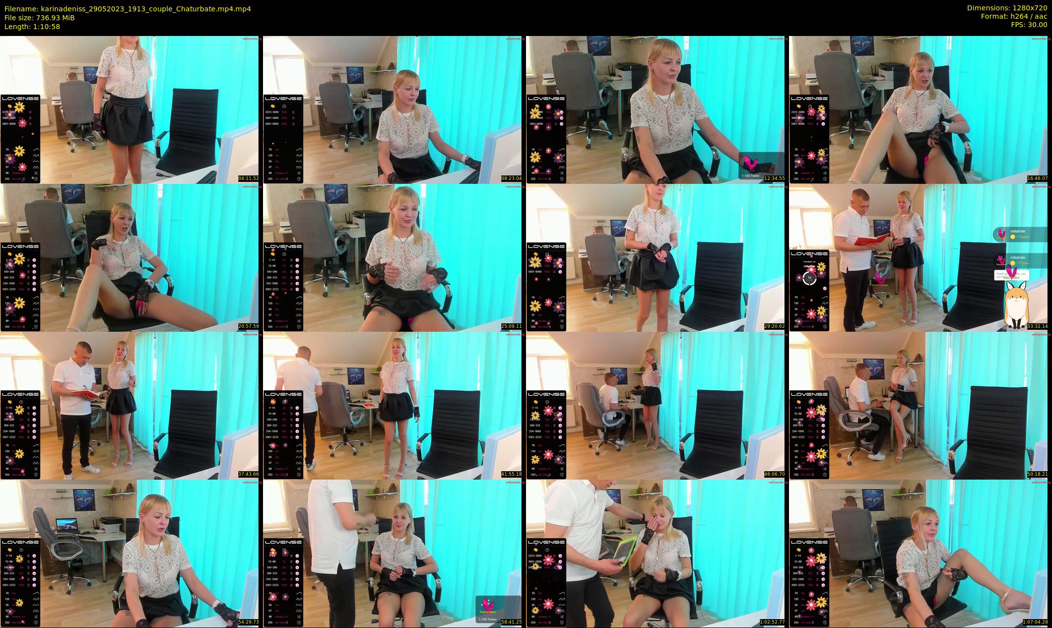 karinadeniss — 71 minute Chaturbate couple cam show recording, 720p, May 29, 2023