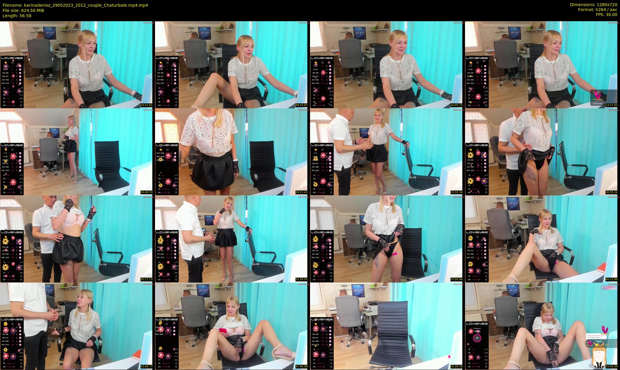 karinadeniss — 57 minute Chaturbate couple cam show recording, 720p, May 29, 2023