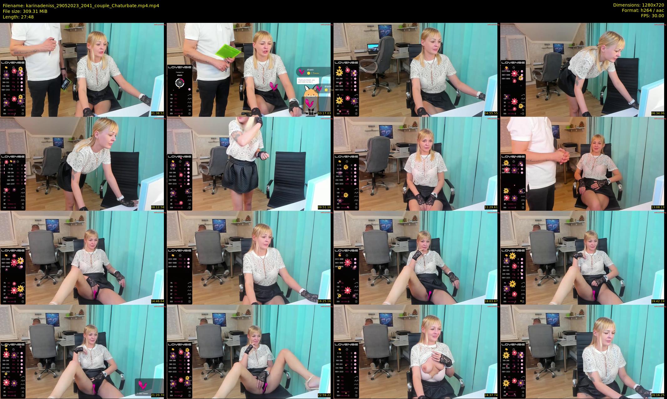 karinadeniss — 28 minute Chaturbate couple cam show recording, 720p, May 29, 2023
