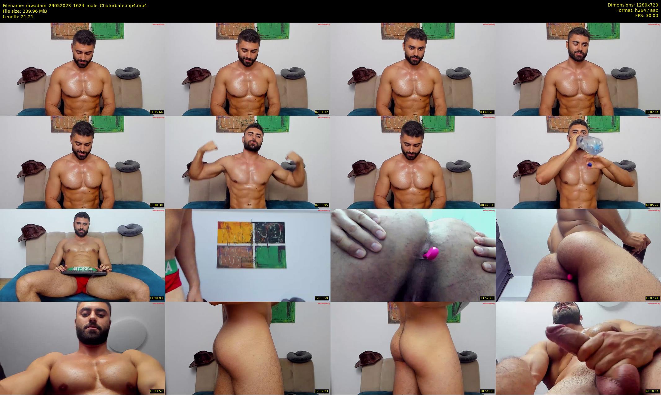 rawadam — 22 minute Chaturbate male cam show recording, 720p, May 29, 2023