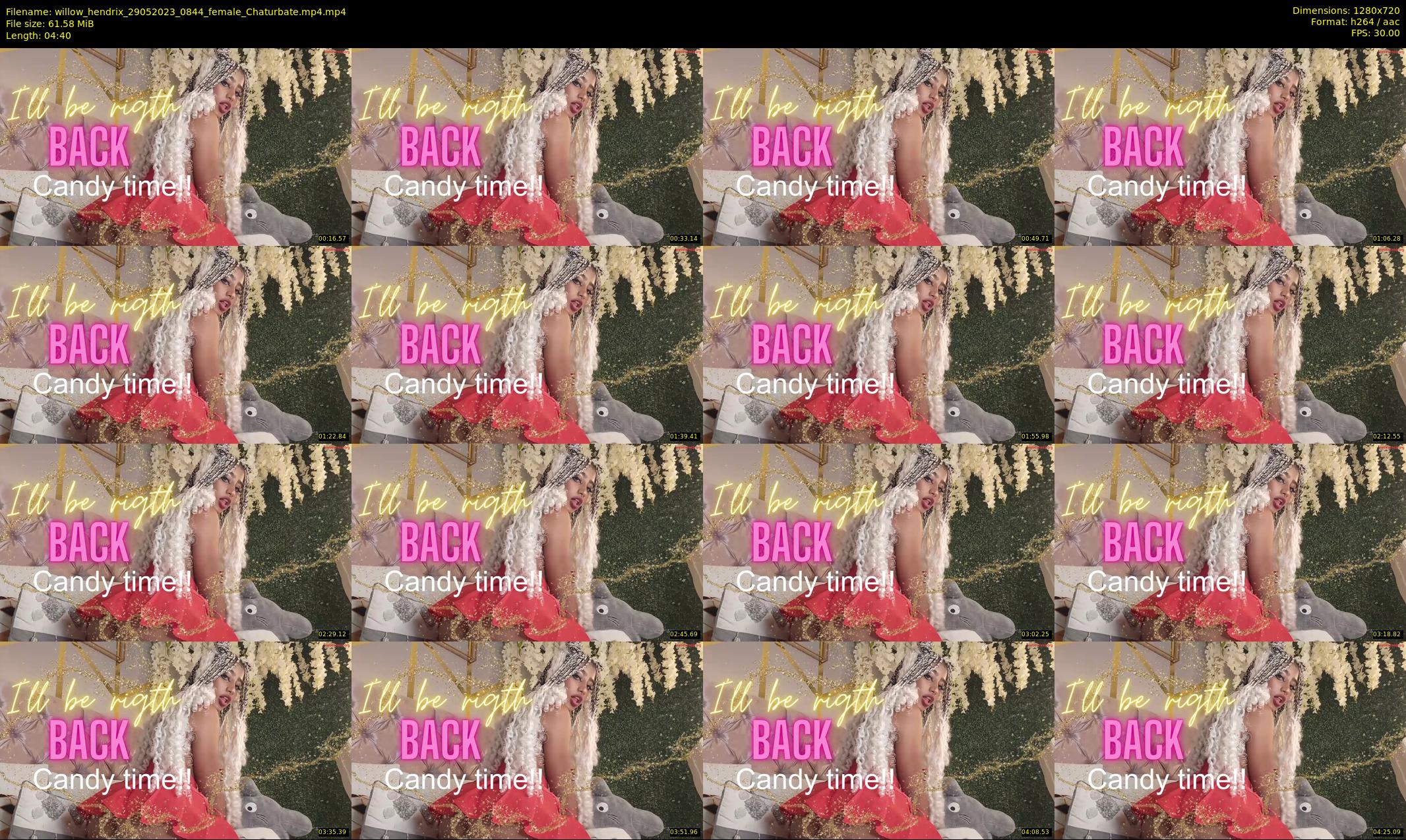 willow_hendrix — 5 minute Chaturbate female cam show recording, 720p, May 29, 2023
