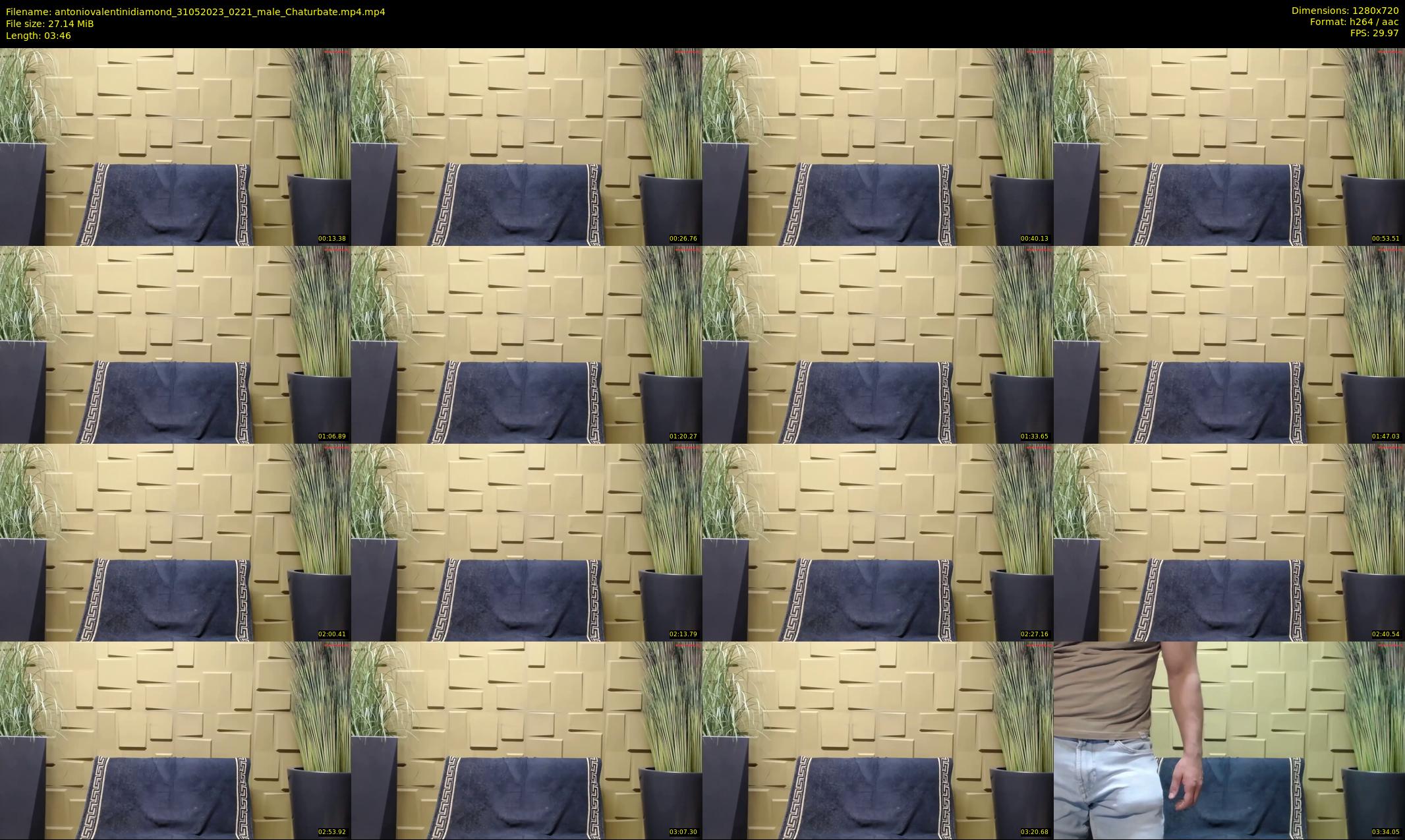 antoniovalentinidiamond — 4 minute Chaturbate male cam show recording, 720p, May 31, 2023