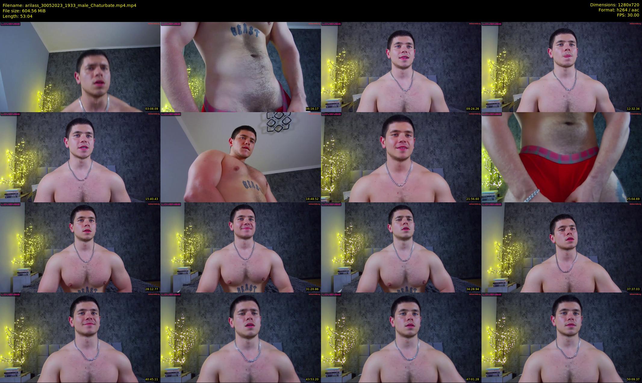 arilass — 54 minute Chaturbate male cam show recording, 720p, May 30, 2023