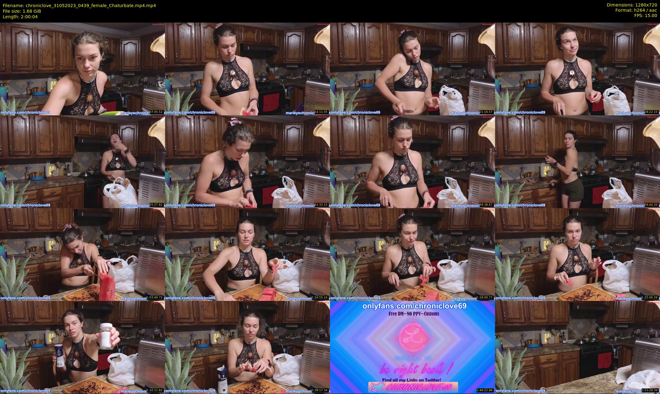 chroniclove — 121 minute Chaturbate female cam show recording, 720p, May 31, 2023