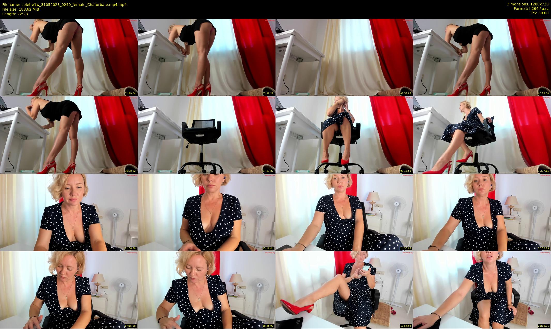 colette1w — 23 minute Chaturbate female cam show recording, 720p, May 31, 2023