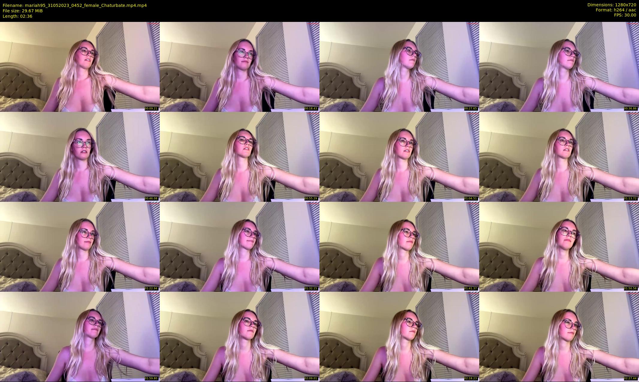 mariah95 — 3 minute Chaturbate female cam show recording, 720p, May 31, 2023