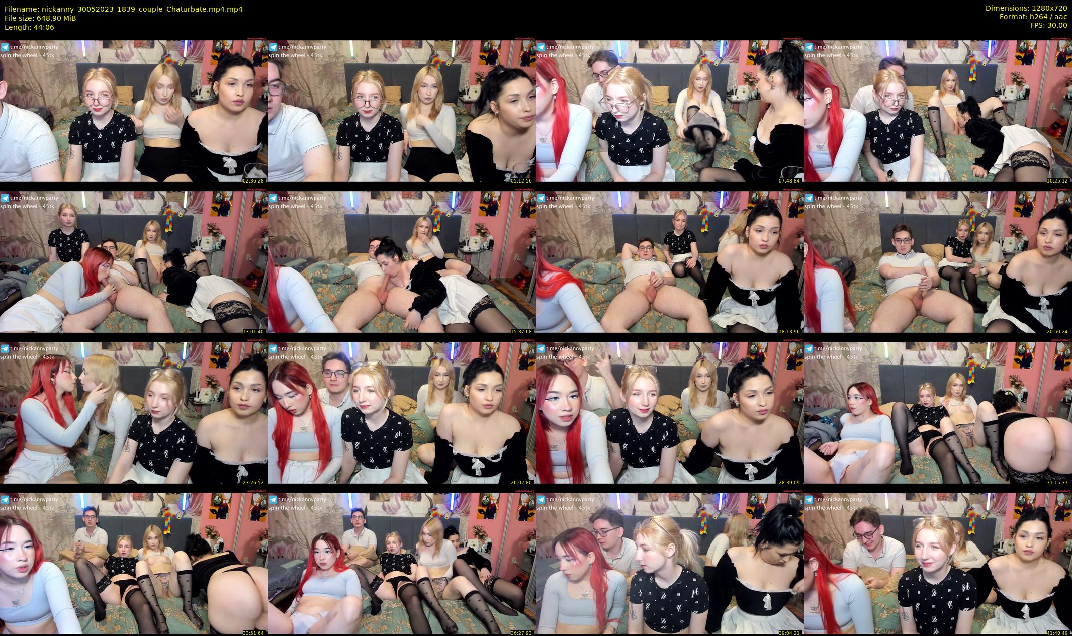 nickanny — 45 minute Chaturbate couple cam show recording, 720p, May 30, 2023