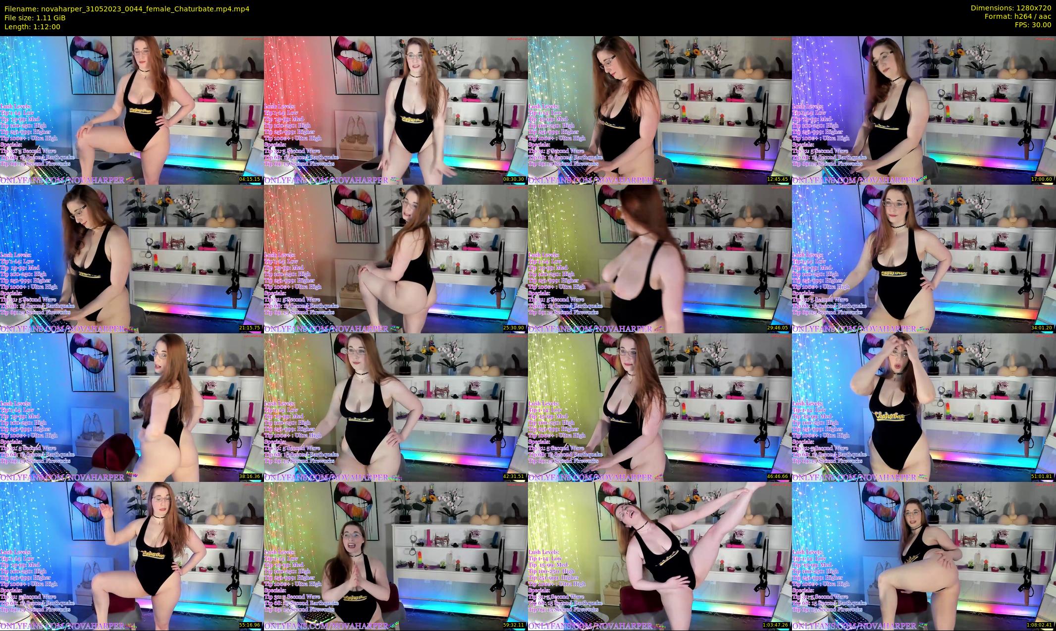 novaharper — 72 minute Chaturbate female cam show recording, 720p, May 31, 2023