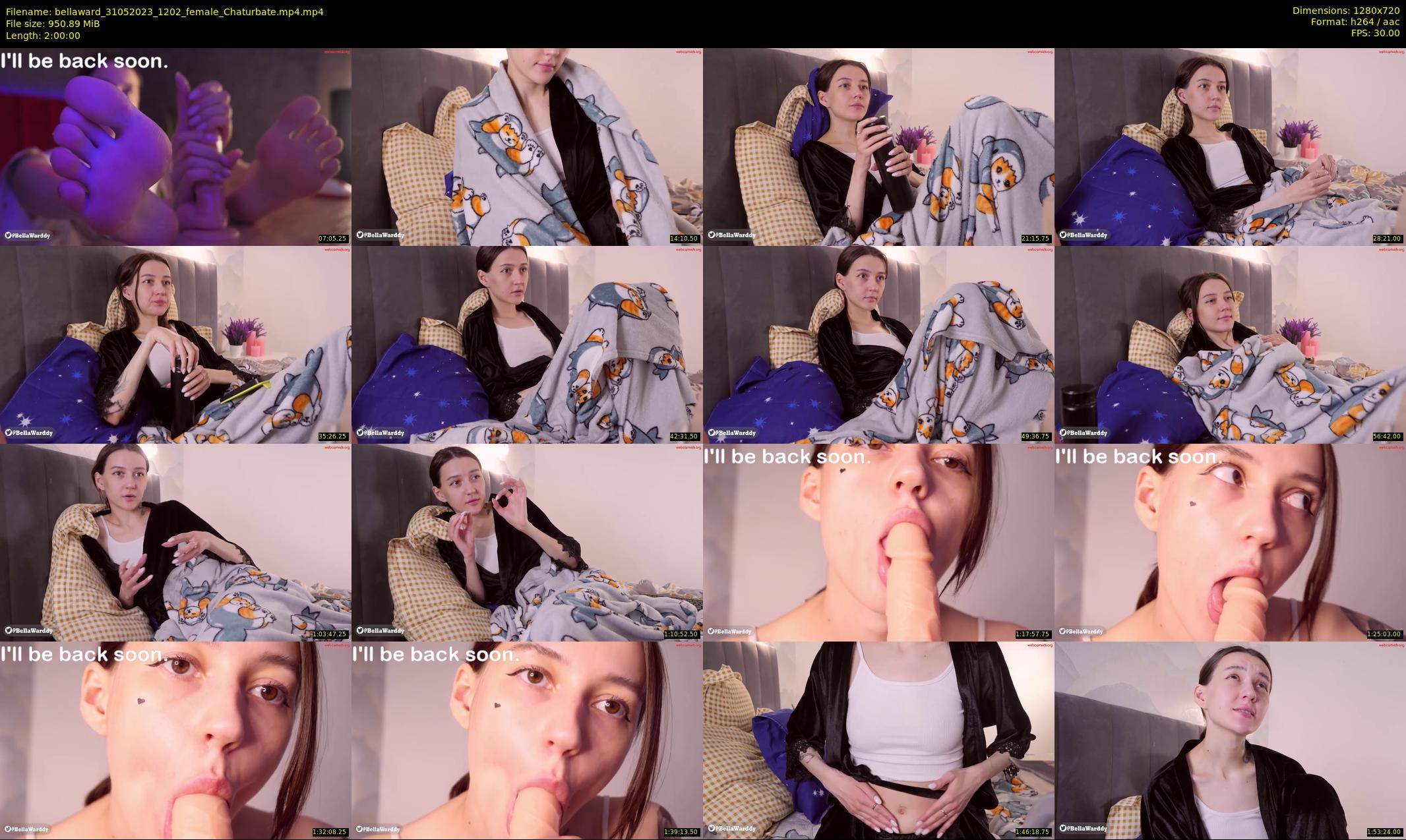 bellaward — 120 minute Chaturbate female cam show recording, 720p, May 31, 2023