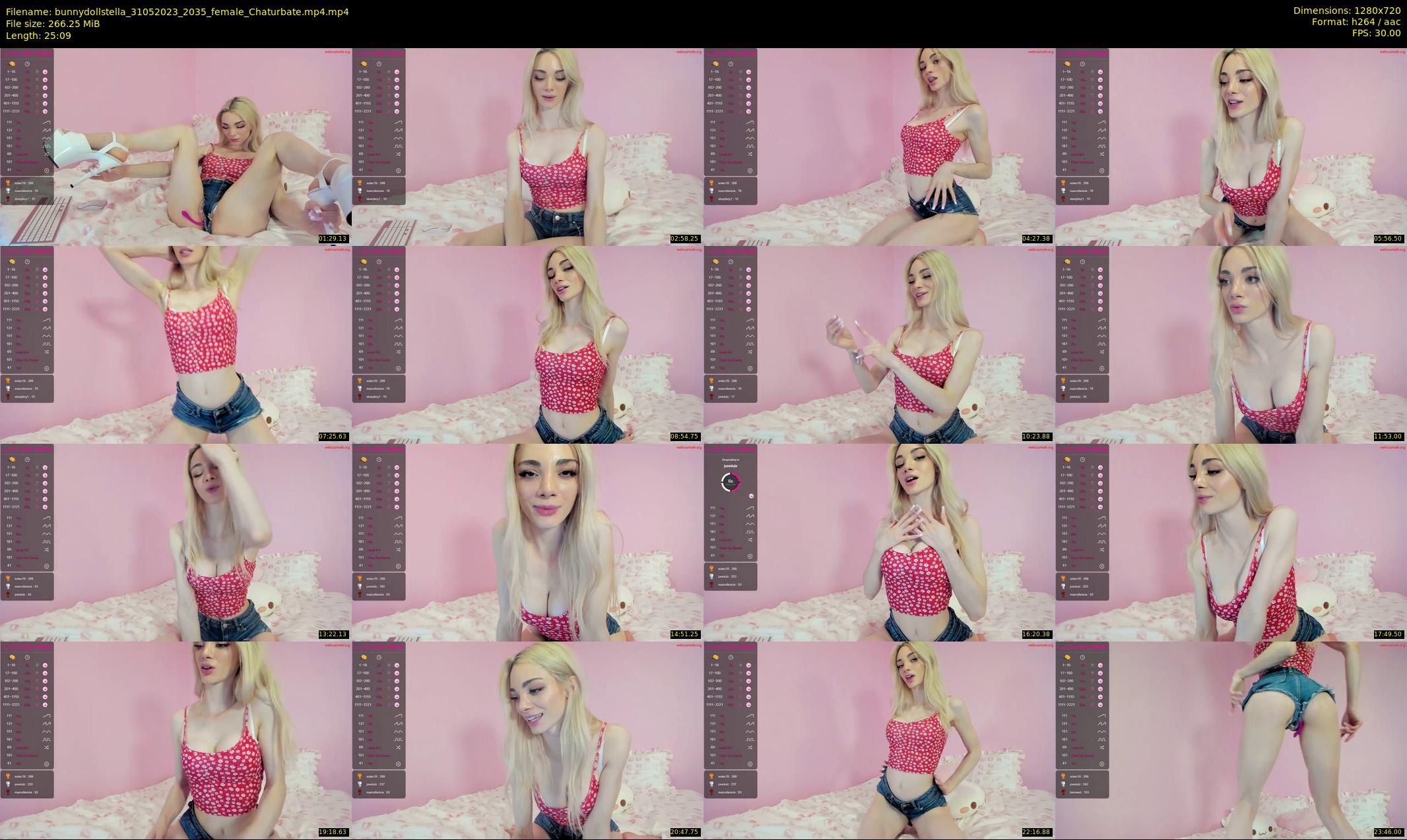 bunnydollstella — 26 minute Chaturbate female cam show recording, 720p, May 31, 2023
