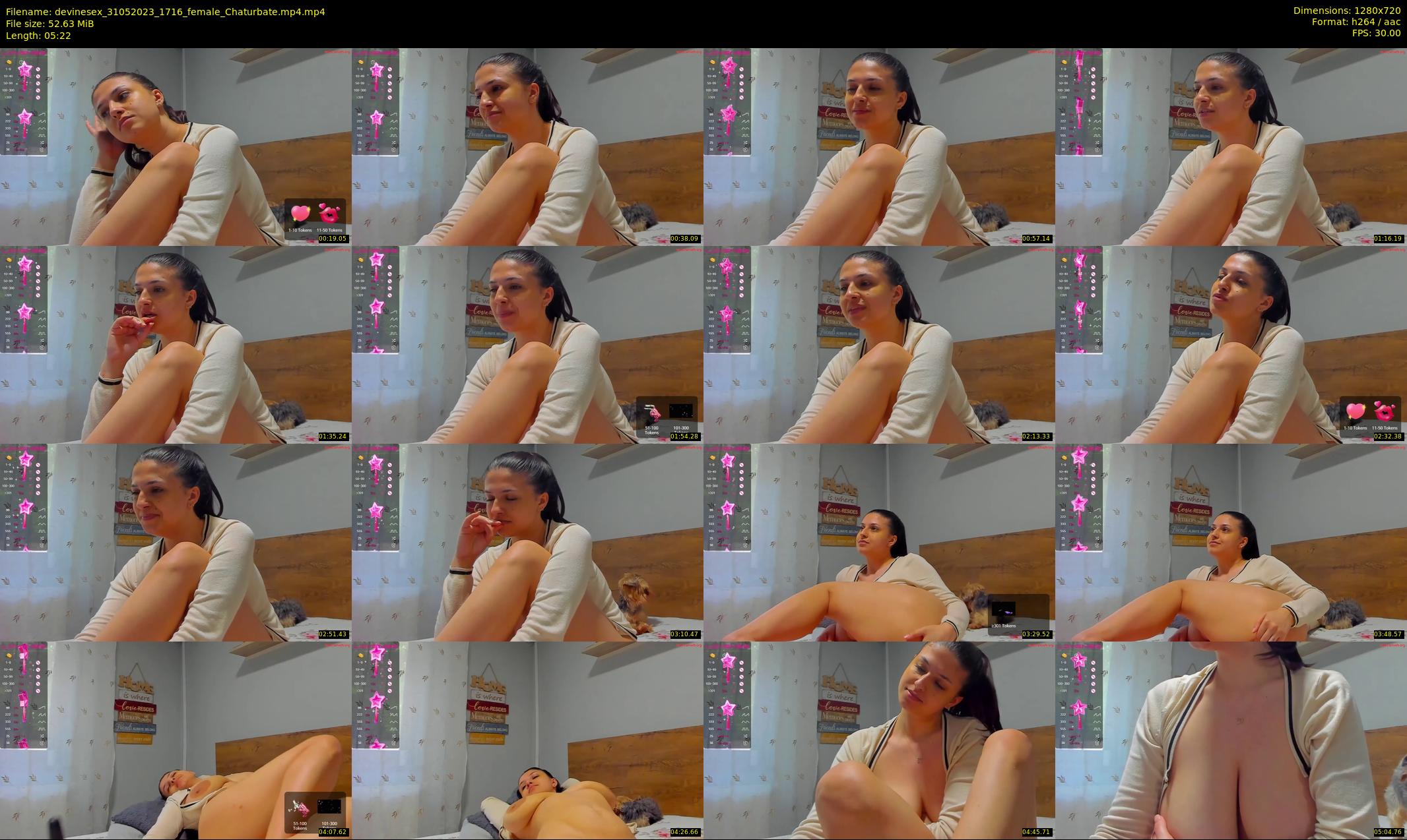 devinesex — 6 minute Chaturbate female cam show recording, 720p, May 31, 2023