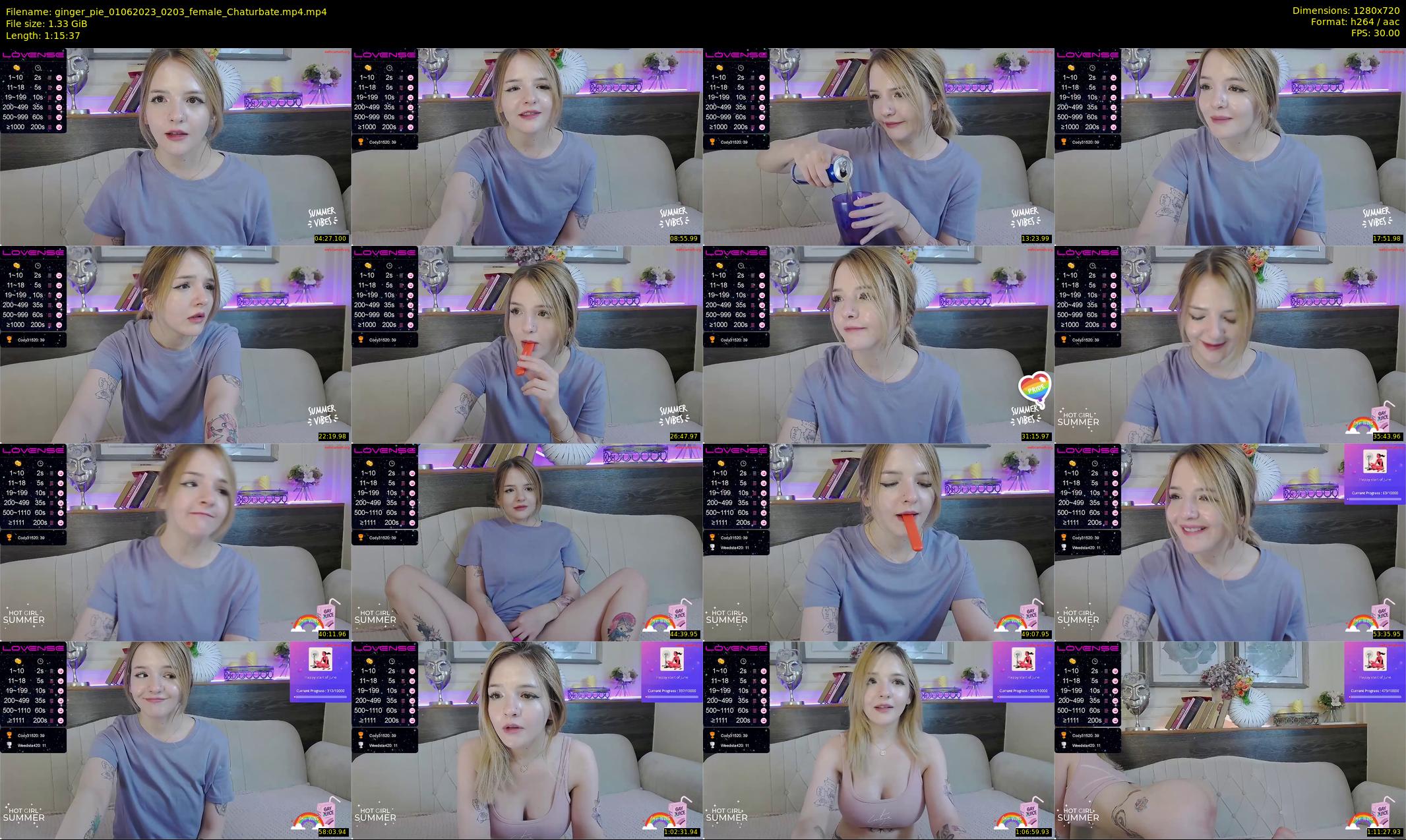 ginger_pie — 76 minute Chaturbate female cam show recording, 720p, Jun 1, 2023