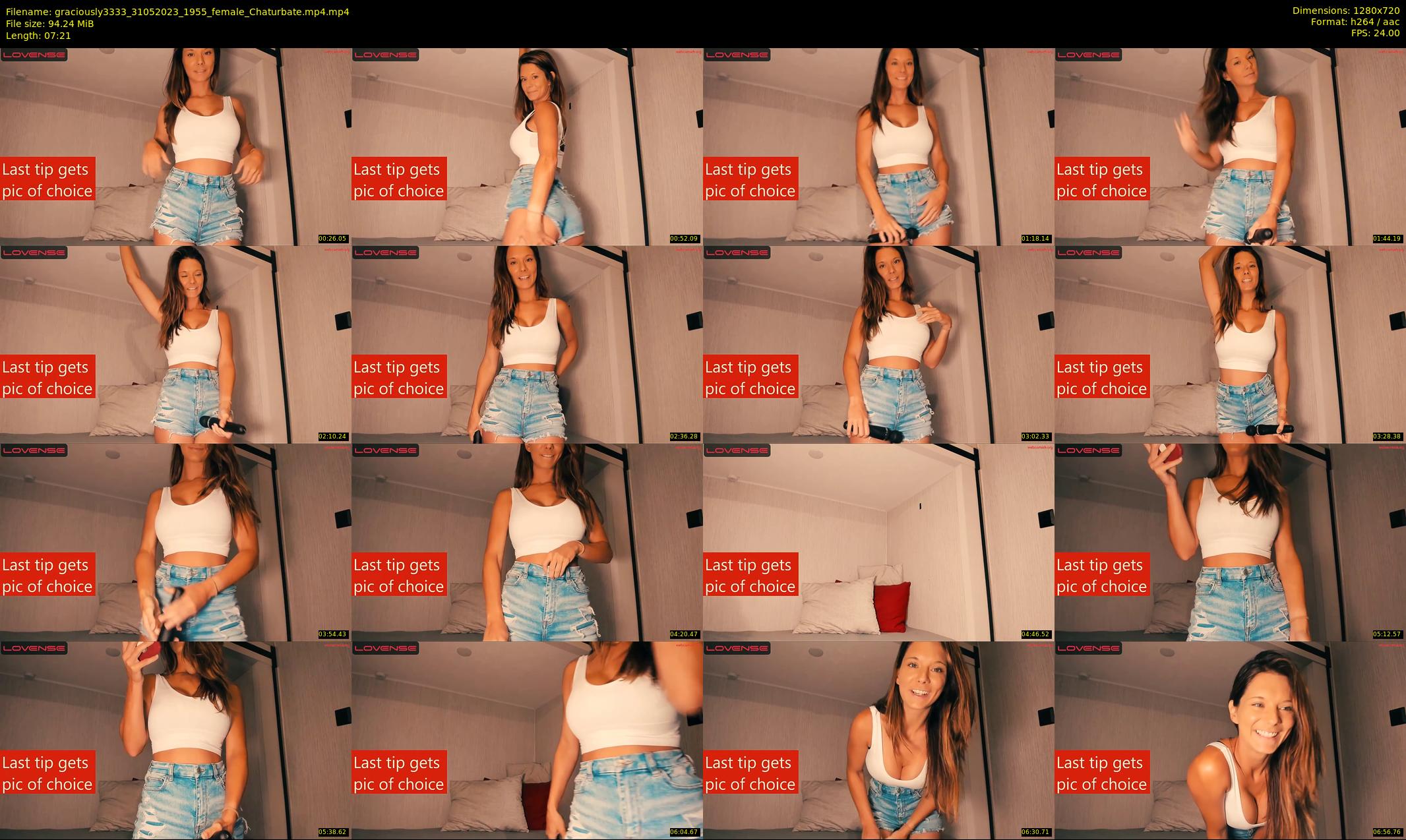 graciously3333 — 8 minute Chaturbate female cam show recording, 720p, May 31, 2023