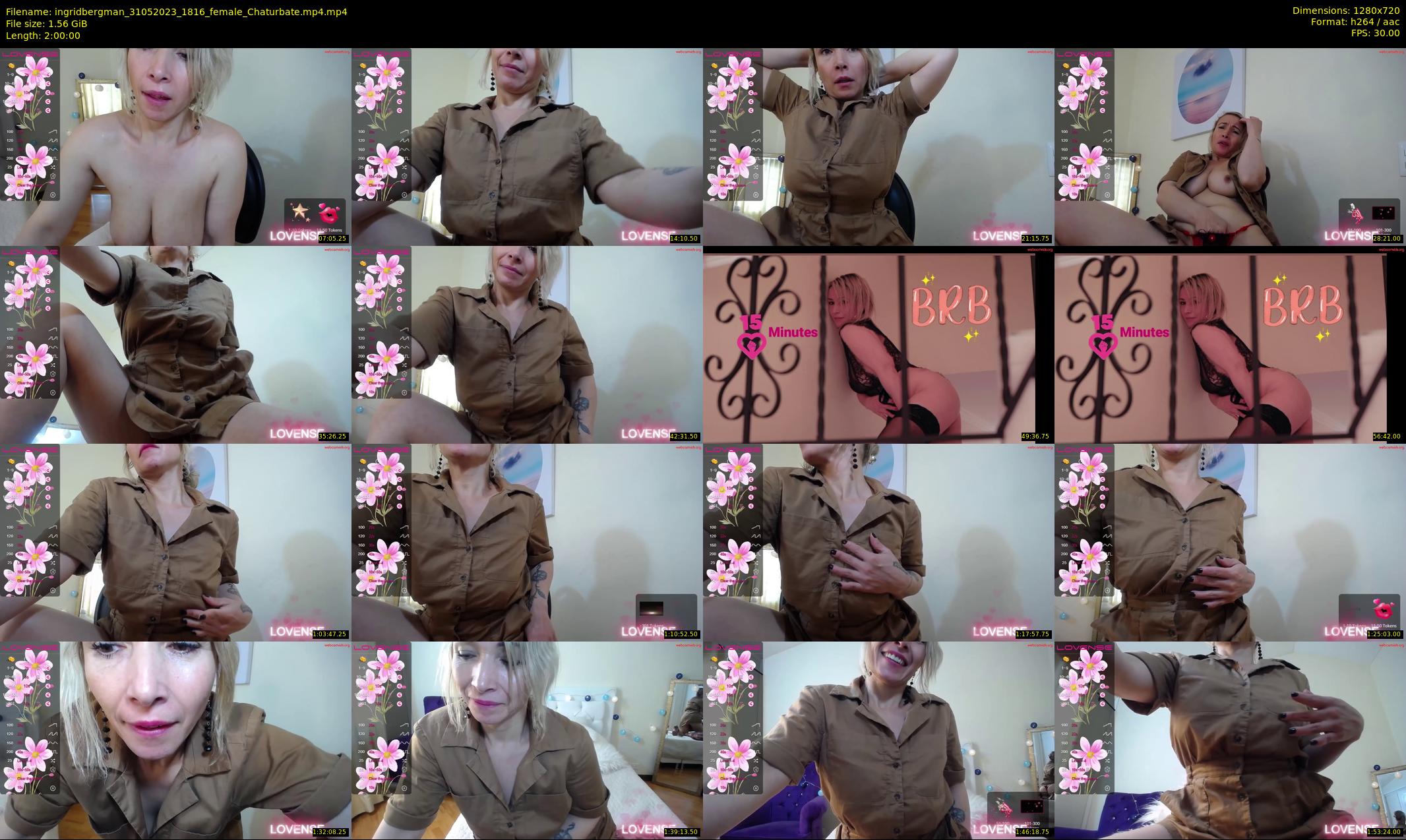 ingridbergman — 120 minute Chaturbate female cam show recording, 720p, May 31, 2023