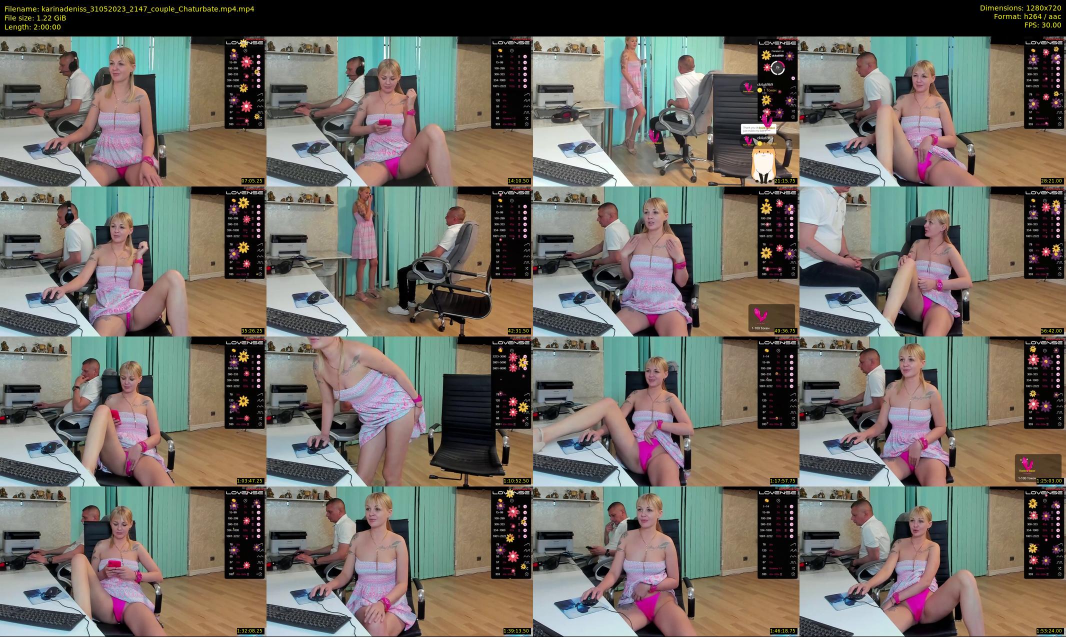 karinadeniss — 120 minute Chaturbate couple cam show recording, 720p, May 31, 2023