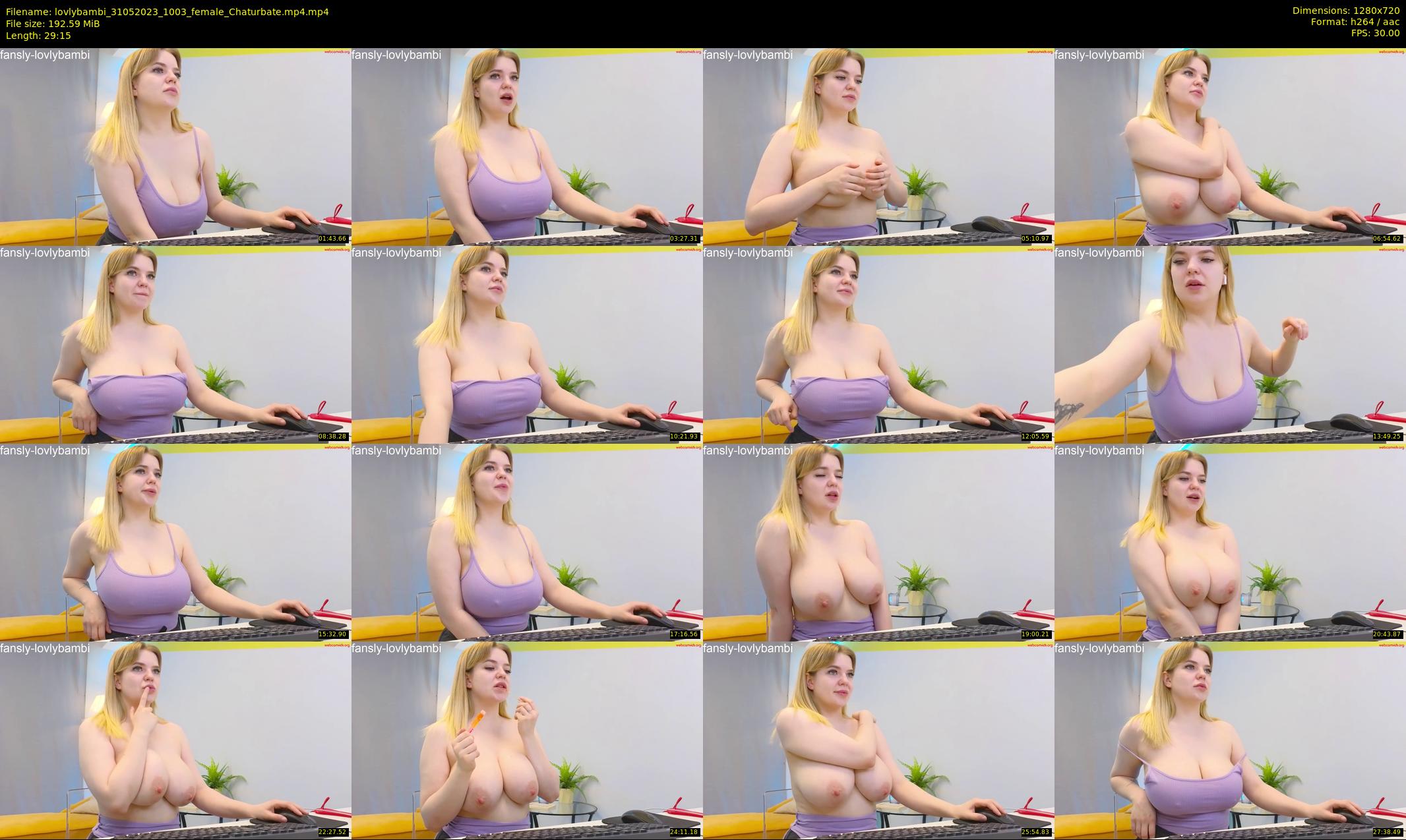 lovlybambi — 30 minute Chaturbate female cam show recording, 720p, May 31, 2023