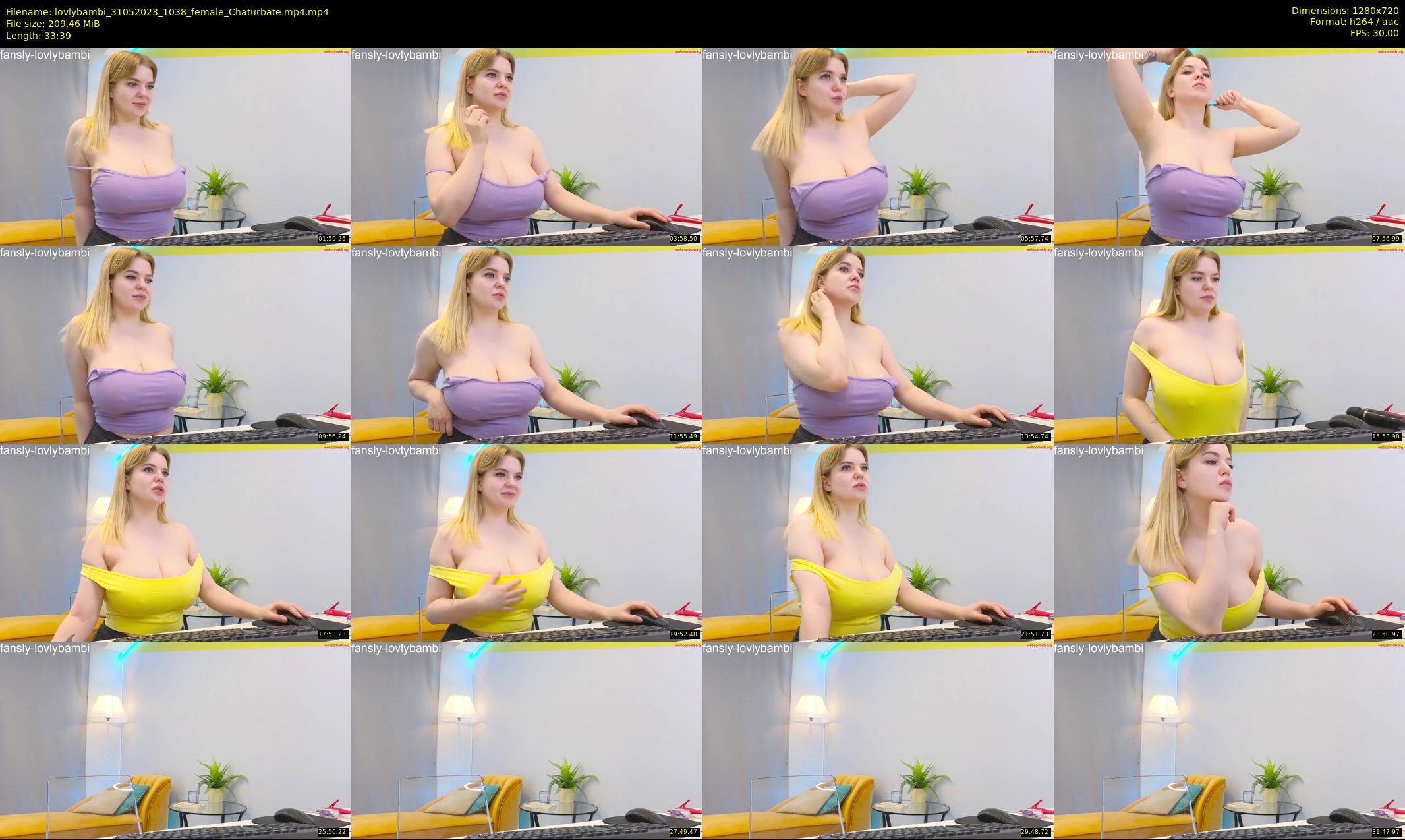 lovlybambi — 34 minute Chaturbate female cam show recording, 720p, May 31, 2023