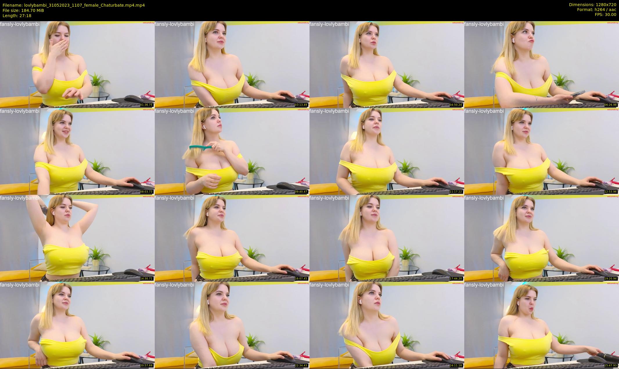 lovlybambi — 28 minute Chaturbate female cam show recording, 720p, May 31, 2023