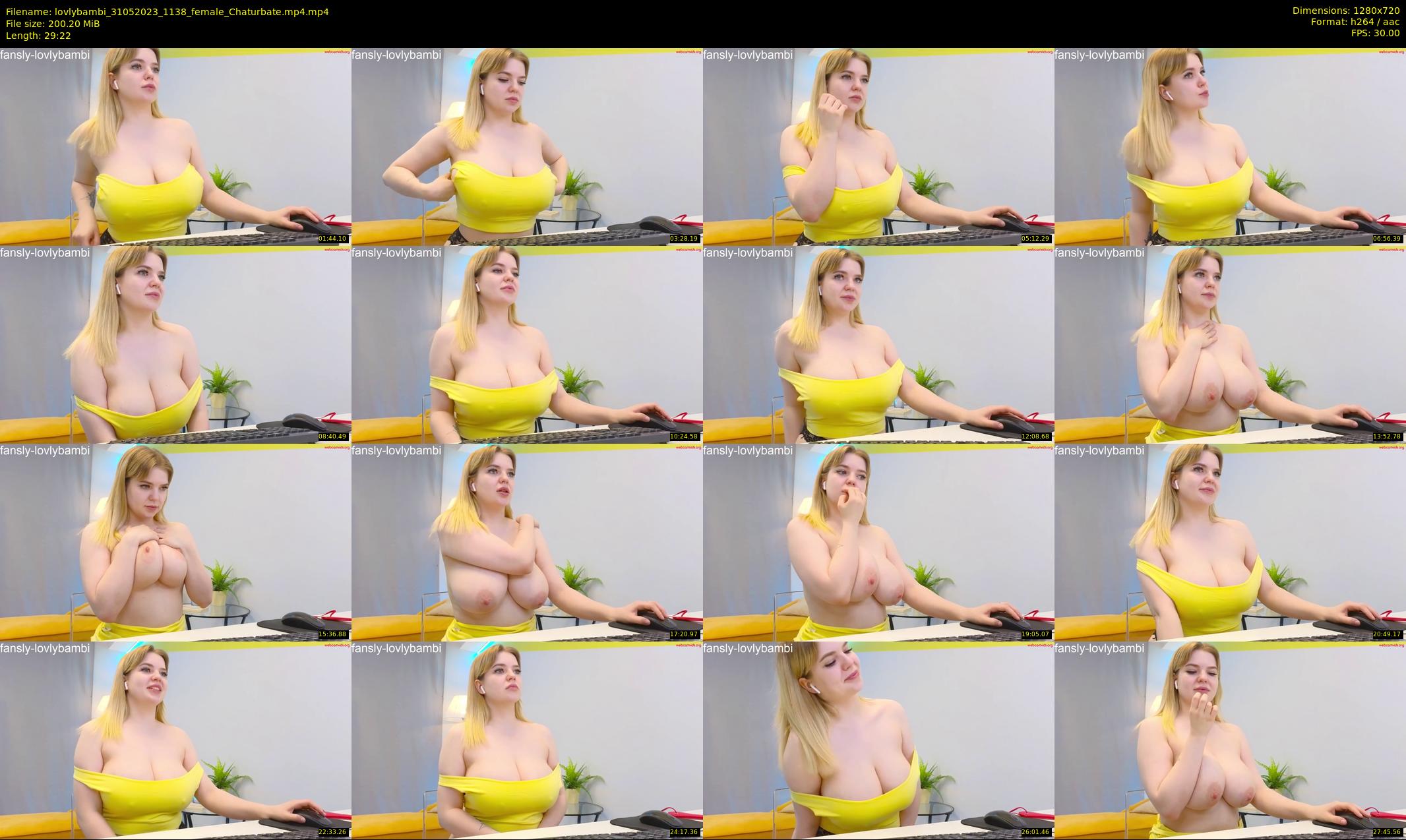 lovlybambi — 30 minute Chaturbate female cam show recording, 720p, May 31, 2023